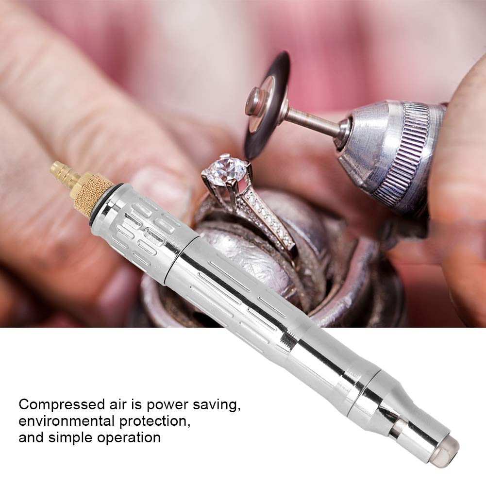 Air Micro Die Grinder - High Power Saving Pneumatic Grinding Tool with 180° Straight Handle for Glass, Stone & Metal | Perfect for Jewelry Making, DIY Crafts & Precision Polishing