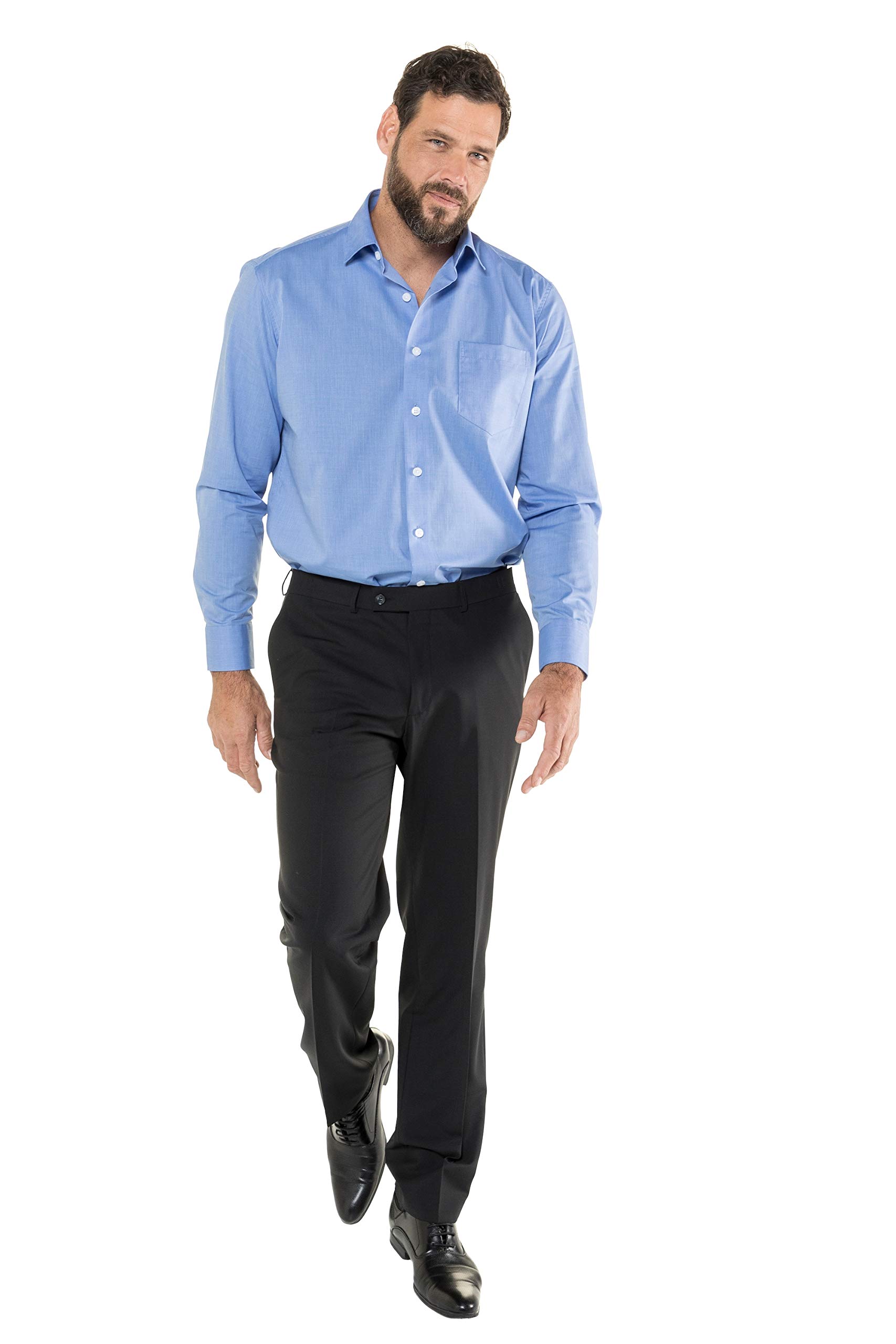 JP 1880 Big & Tall Men's Plus Size Wool Blend Comfort Waist Dress Pants (Sizes L-8XL) - Office Wear & Formal Occasions