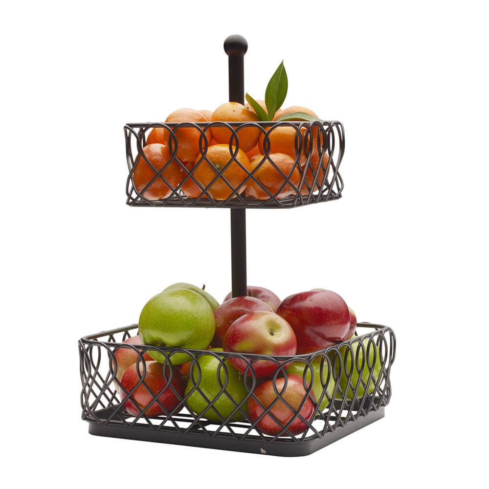 Juliette 2-Tier Storage Basket - Woven Organizer for Home, Bathroom, or Office - Perfect for Towels, Toys, and Essentials