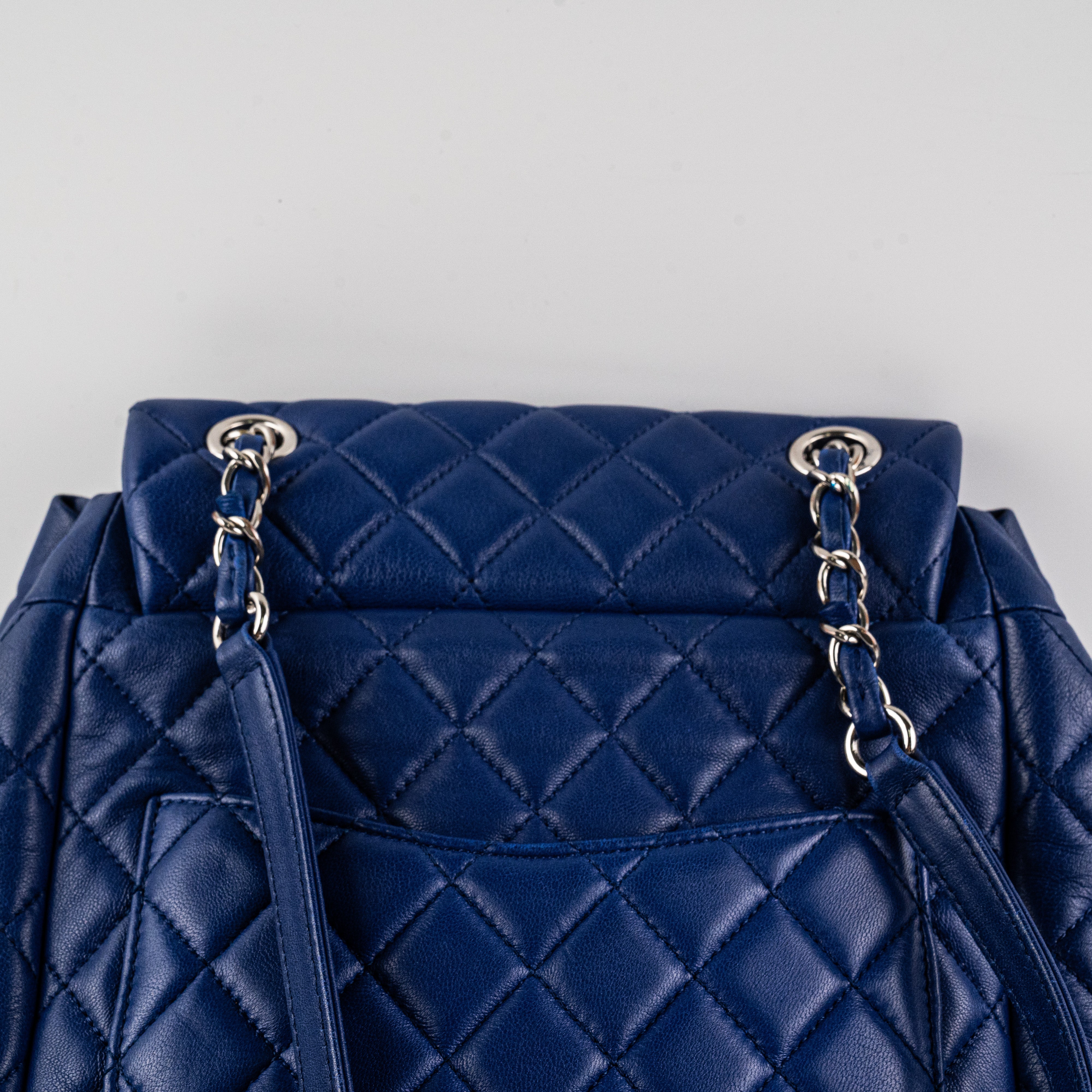 Chanel Small Urban Spirit Lambskin Blue Backpack - Luxury Designer Handbag for Women, Perfect for Travel, Work & Everyday Use