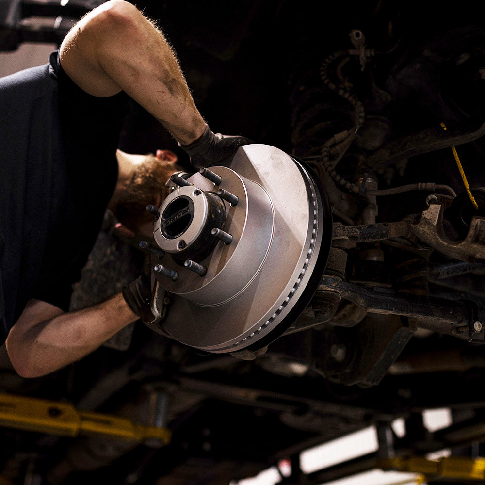 High-Performance Doc's Diesel 7.3L Powerstroke Front Brake Rotors - Carbon Steel Upgrade for Ford Trucks (1999-2004) | Heavy-Duty Towing & Off-Road Use
