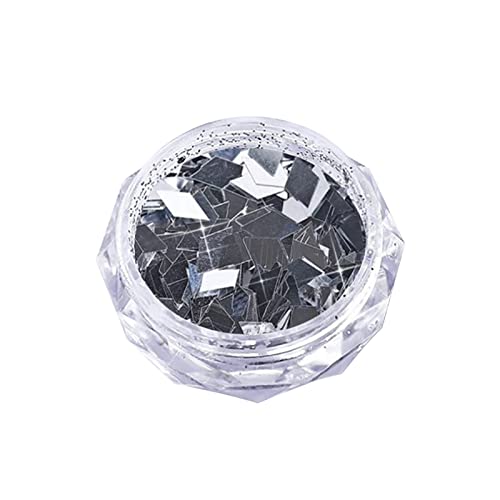 Hexagon Holographic Magnetic Nail Charms - Shining Mermaid Scale Nail Decoration with Glitter Sequins for Manicure | Perfect for Nail Art, DIY Nail Designs, and Special Occasions