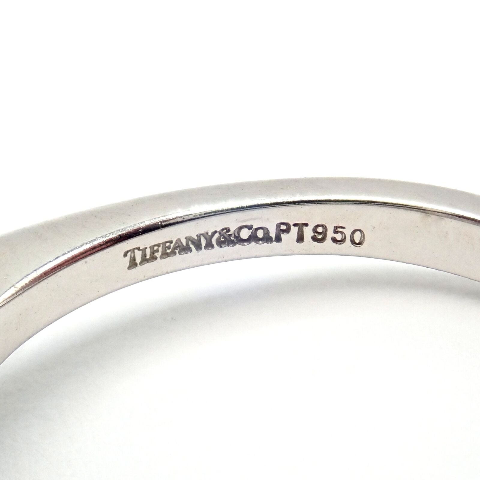 Authentic Tiffany & Co Victoria Platinum Diamond 7.5mm Pearl Band Ring for Women - Elegant Wedding, Engagement & Anniversary Jewelry Gift