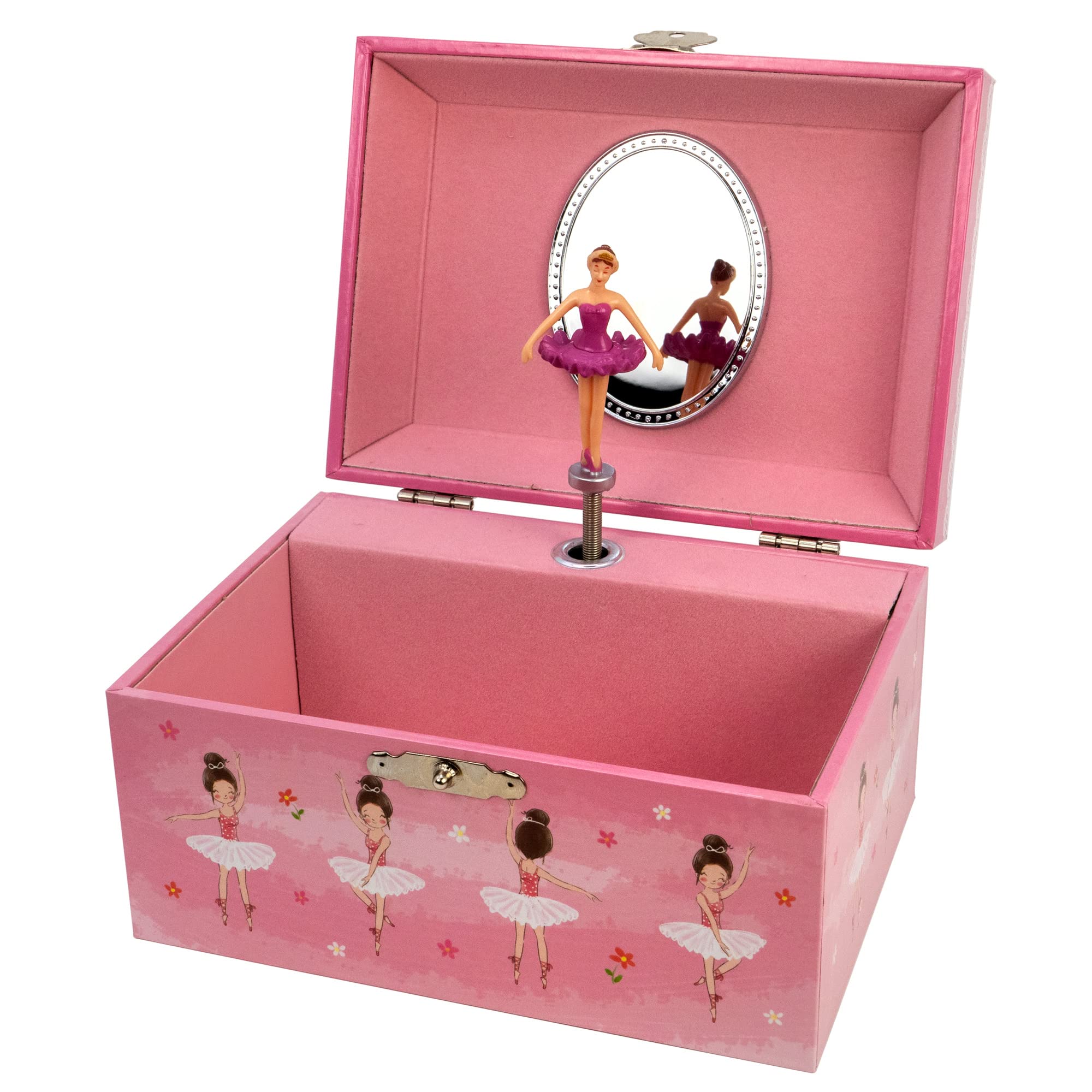 San Francisco Music Box Company - Ballet Dancing Keepsake Musical Jewelry Box with Mirror | Elegant Gift for Dancers, Ballerinas & Music Lovers | Perfect for Birthdays, Anniversaries & Special Occasions