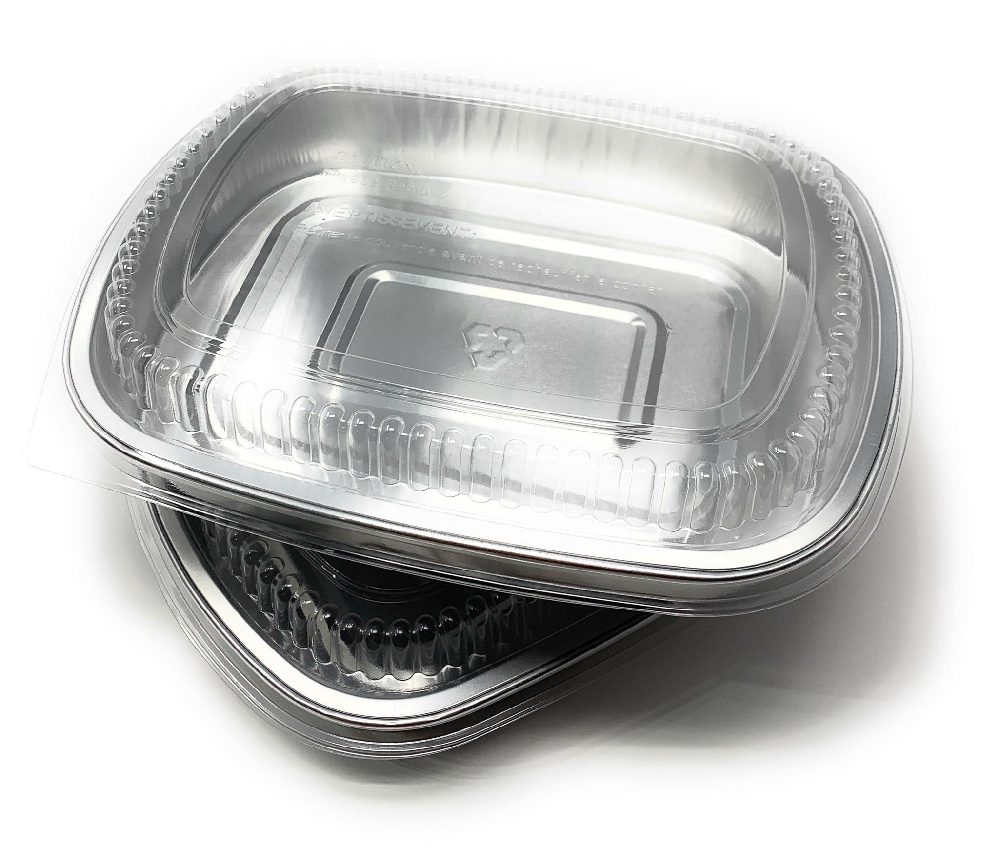 ReHeatables Aluminum Food Storage Containers - 2 Pack Reusable & Freezer Safe Meal Prep Trays with Lids | Oven, Baking, Roasting & Reheating | Perfect for Holiday Cooking, Meal Prepping & Leftovers