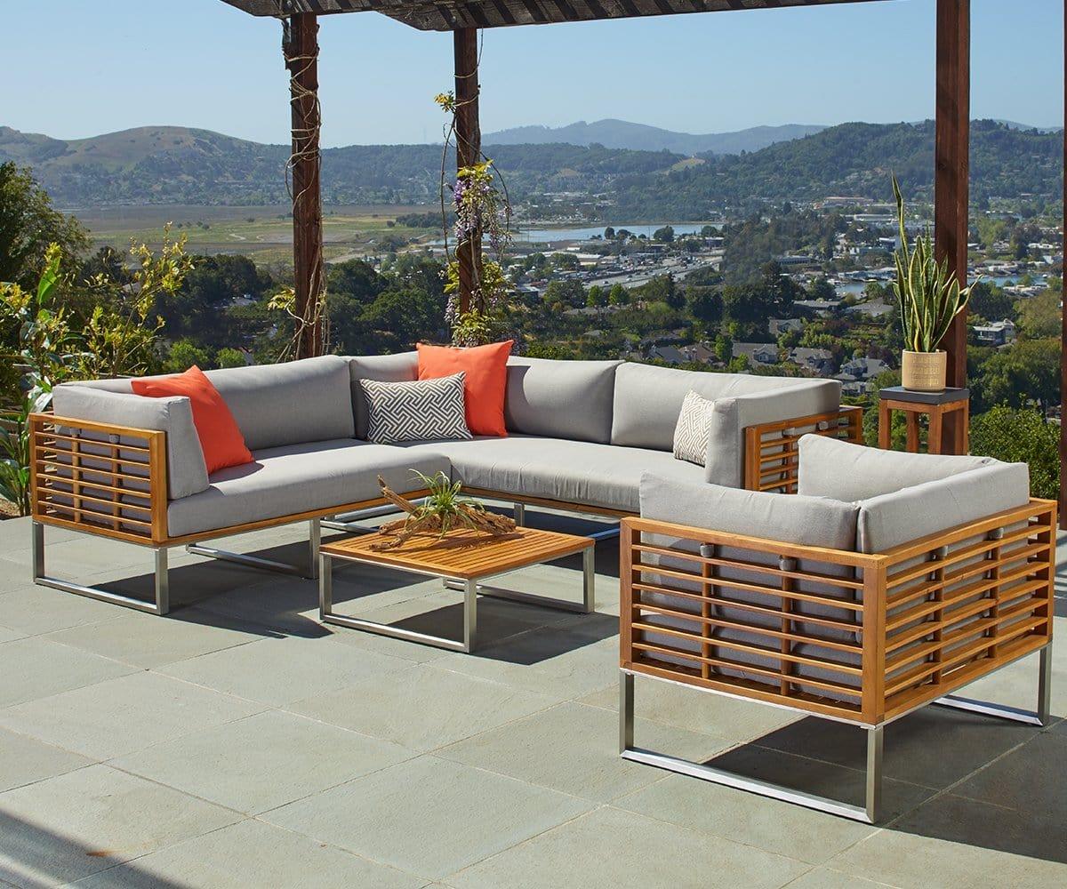 Playa Mar Outdoor Sectional Sofa Set - Waterproof & UV Resistant Patio Furniture for Backyard, Poolside & Garden - Perfect for Relaxing & Entertaining Outdoors