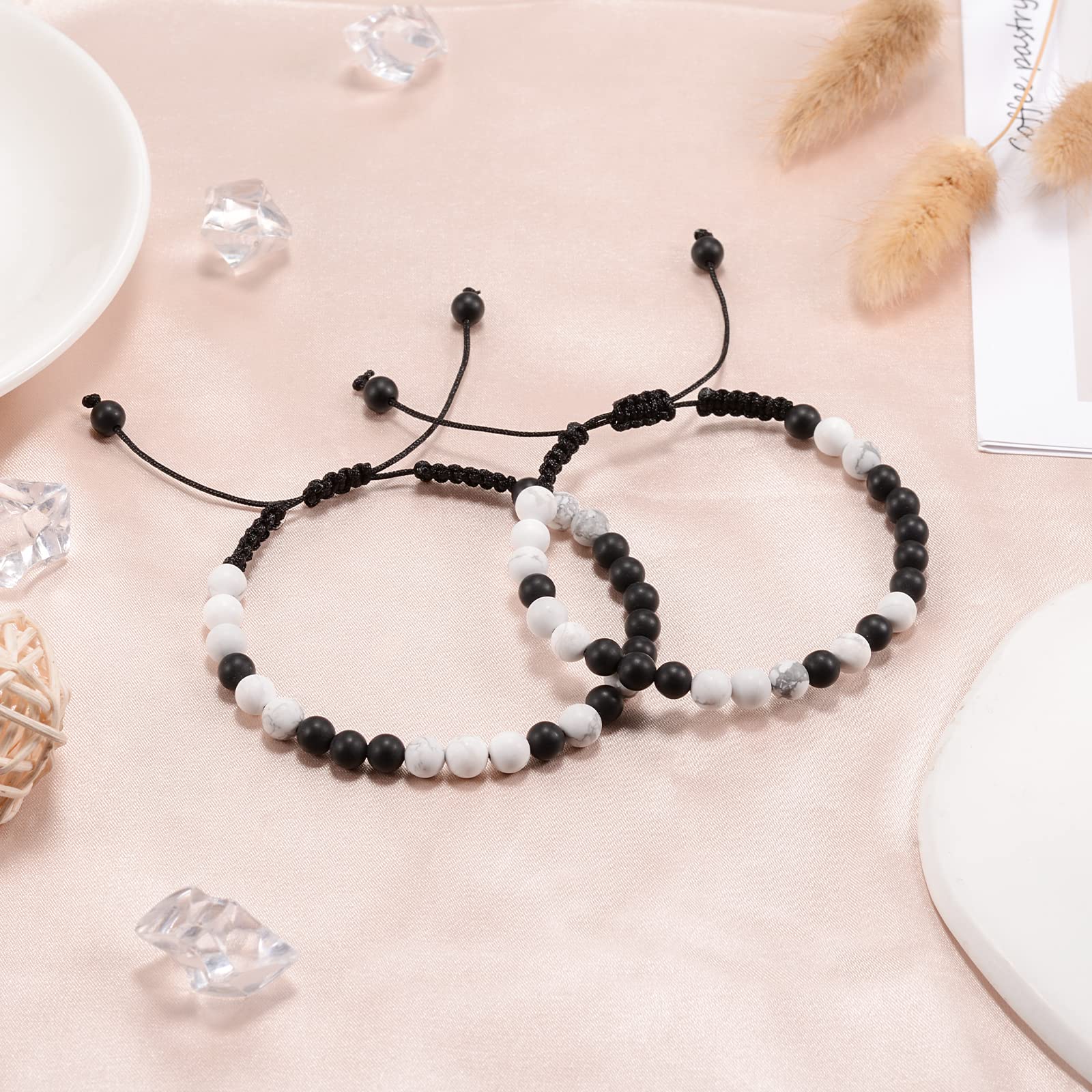YELUWA Couple Bracelet - I Love You in 100 Languages, Gift for Soulmates & Best Friends - Perfect for Valentine's Day & Anniversaries