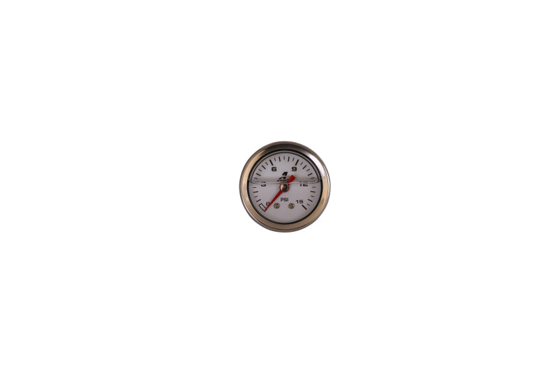 Aeromotive 0-15 PSI Fuel Pressure Gauge - High Performance Automotive Fuel System Monitor for Racing, Tuning & Engine Diagnostics