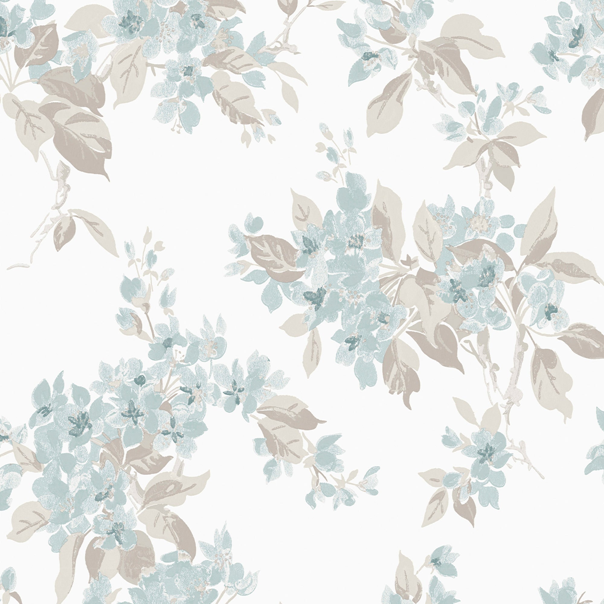 Laura Ashley Apple Blossom Duck Egg Blue Floral Wallpaper Roll - Vintage Inspired Peel & Stick Wallpaper for Bedroom, Living Room, Nursery Decor