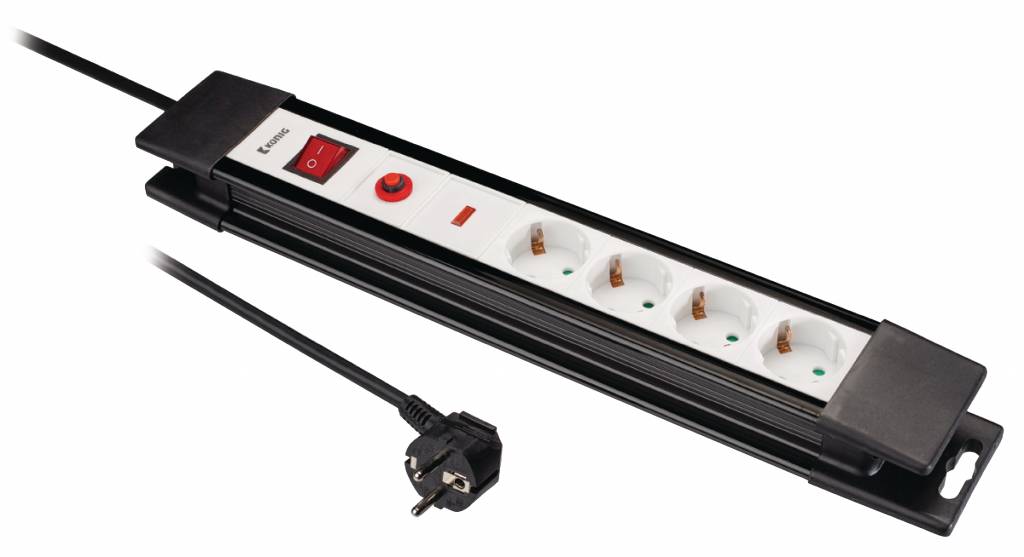 Pro Line 4-Outlet Surge Protector Power Strip with 3m/10ft Cord - Grounded for Home & Office Safety | Perfect for Computers, TVs & Electronics