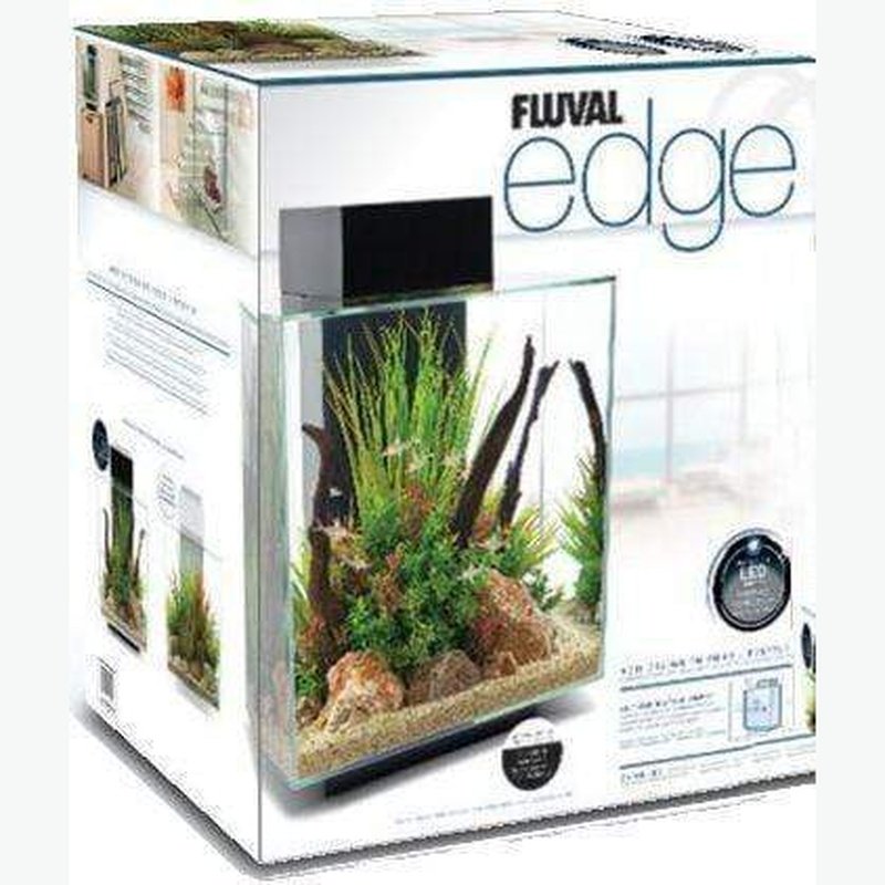 Fluval EDGE 2.0 LED Aquarium Kit - 12 Gallon (46L) White Modern Fish Tank with Energy Efficient Lighting - Perfect for Home, Office & Small Space Aquascaping