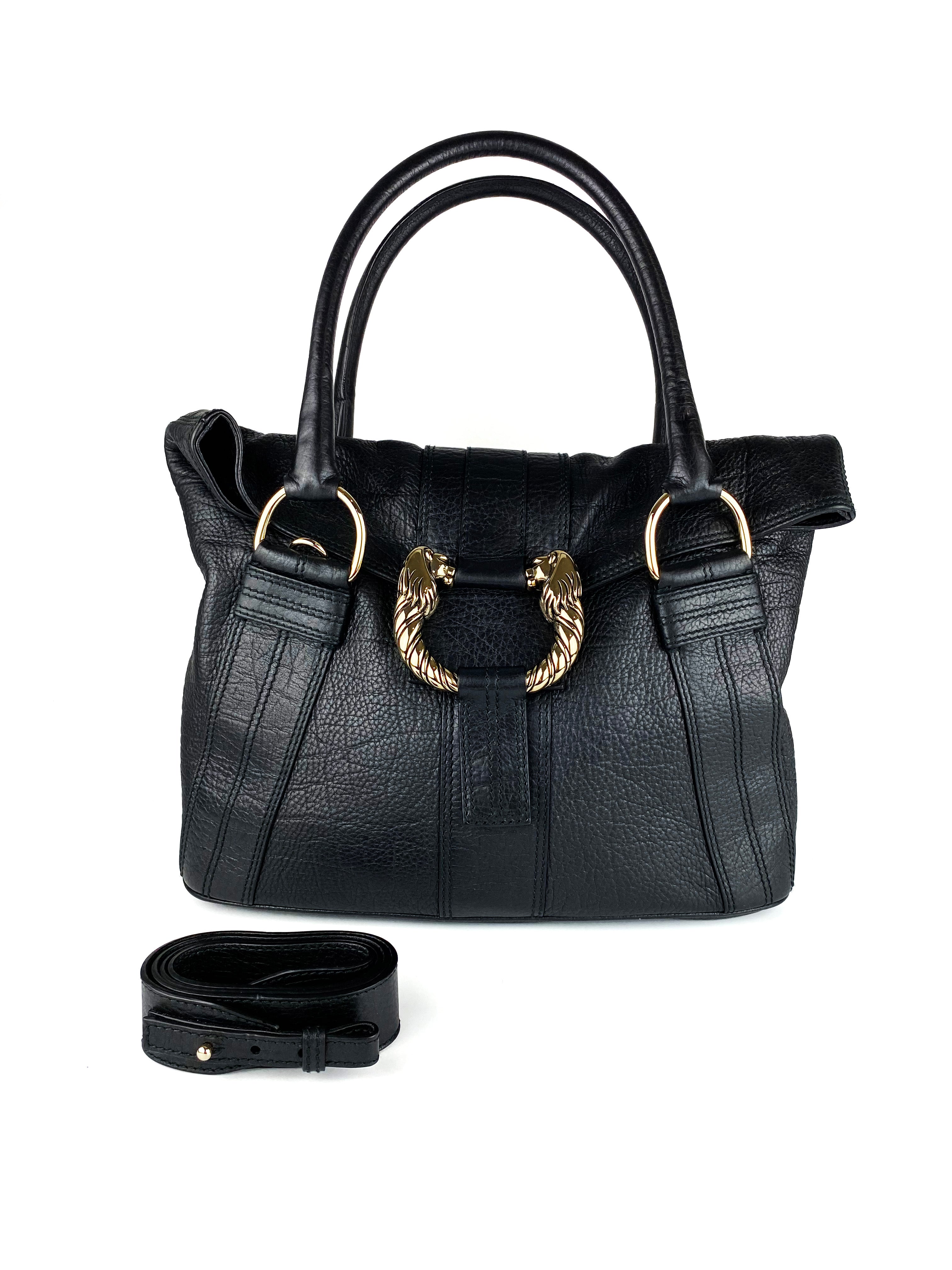 Bvlgari Black Leoni Lion Bag - Luxury Leather Handbag for Women | Perfect for Evening Parties, Date Nights & Special Occasions