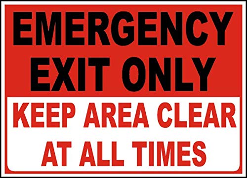 Safety and Warning Vinyl Stickers Bundle - 3 Pack Warehouse Signs (3.5