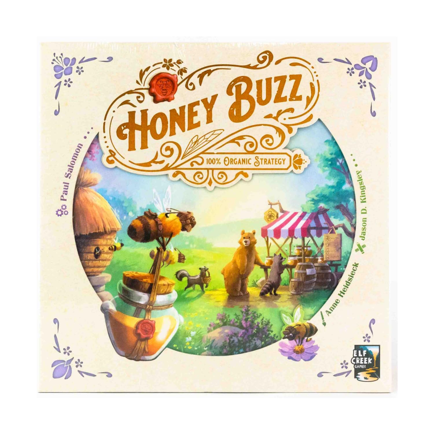 Elf Creek Games - Honey Buzz Deluxe Kickstarter Edition Board Game - Strategic Bee-Themed Tabletop Game for Family Game Nights & Adult Game Parties
