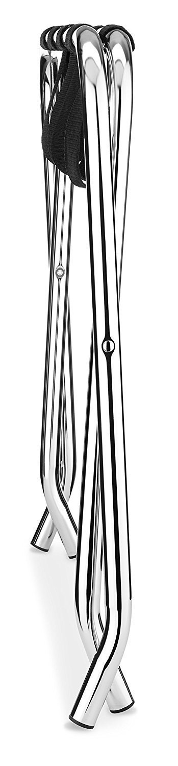 2-Pack Folding Chrome Stainless Steel Luggage Rack - Space Saving Storage Organizer for Suitcases, Bags & Travel Gear | Perfect for Bedrooms, Closets & Hotels