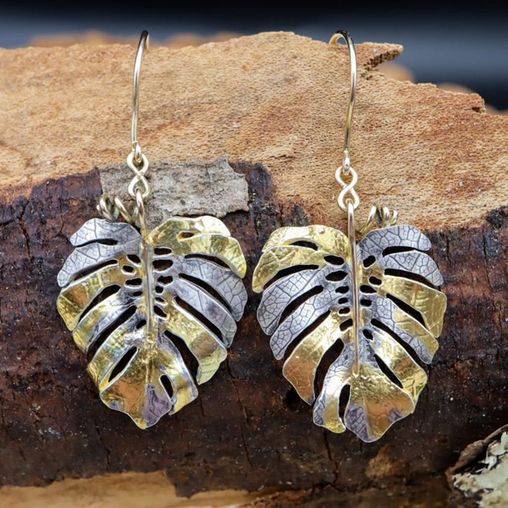 Unique Personalized Variegated Houseplant Jewelry - Handmade Botanical Necklace & Earrings - Perfect for Plant Lovers, Gardeners & Nature Enthusiasts - Great Gift for Birthdays, Anniversaries & Housewarming Parties