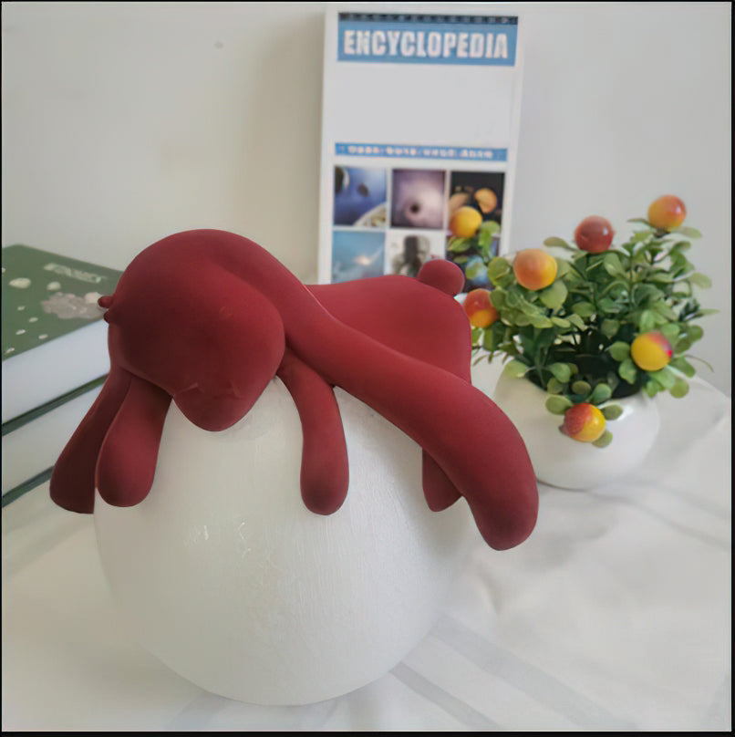 Cute Resin Rabbit Table Lamp - Night Light for Bedroom, Nursery, Living Room Decor - Perfect Gift for Kids & Home Aesthetic