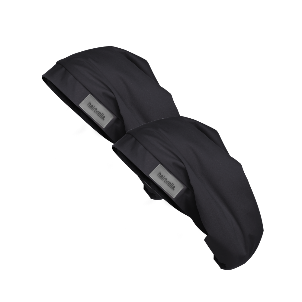 Hairbrella Lite XL Satin Lined Rain Hat for Women - Waterproof & Windproof Hair Protection (2 Pack) - Perfect for Rainy Days, Commuting & Outdoor Activities