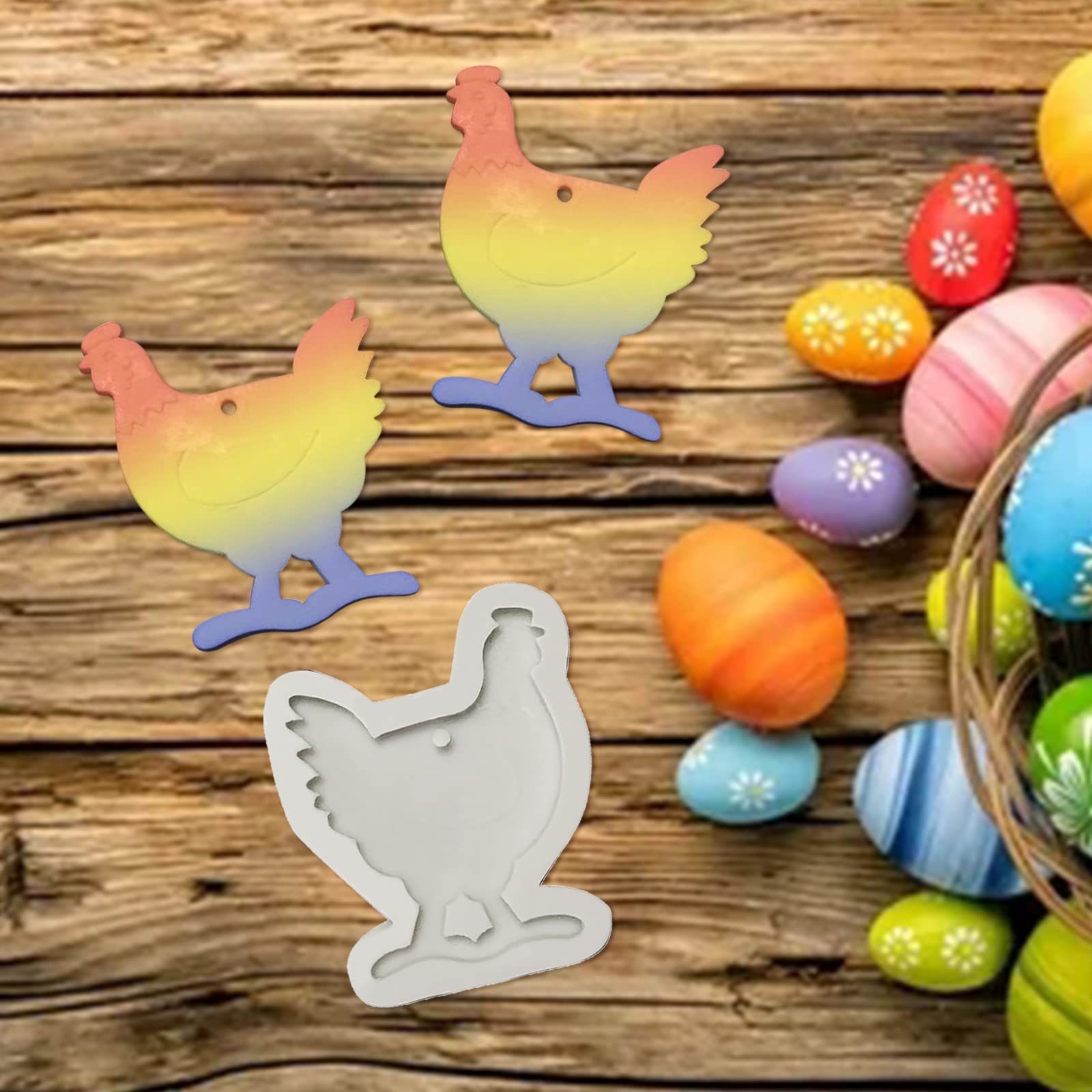 Easter Hen Silicone Molds for Baking - DIY Cake, Candle, Biscuit & Epoxy Resin Molds - Perfect for Easter Decorations, Holiday Baking & Craft Projects