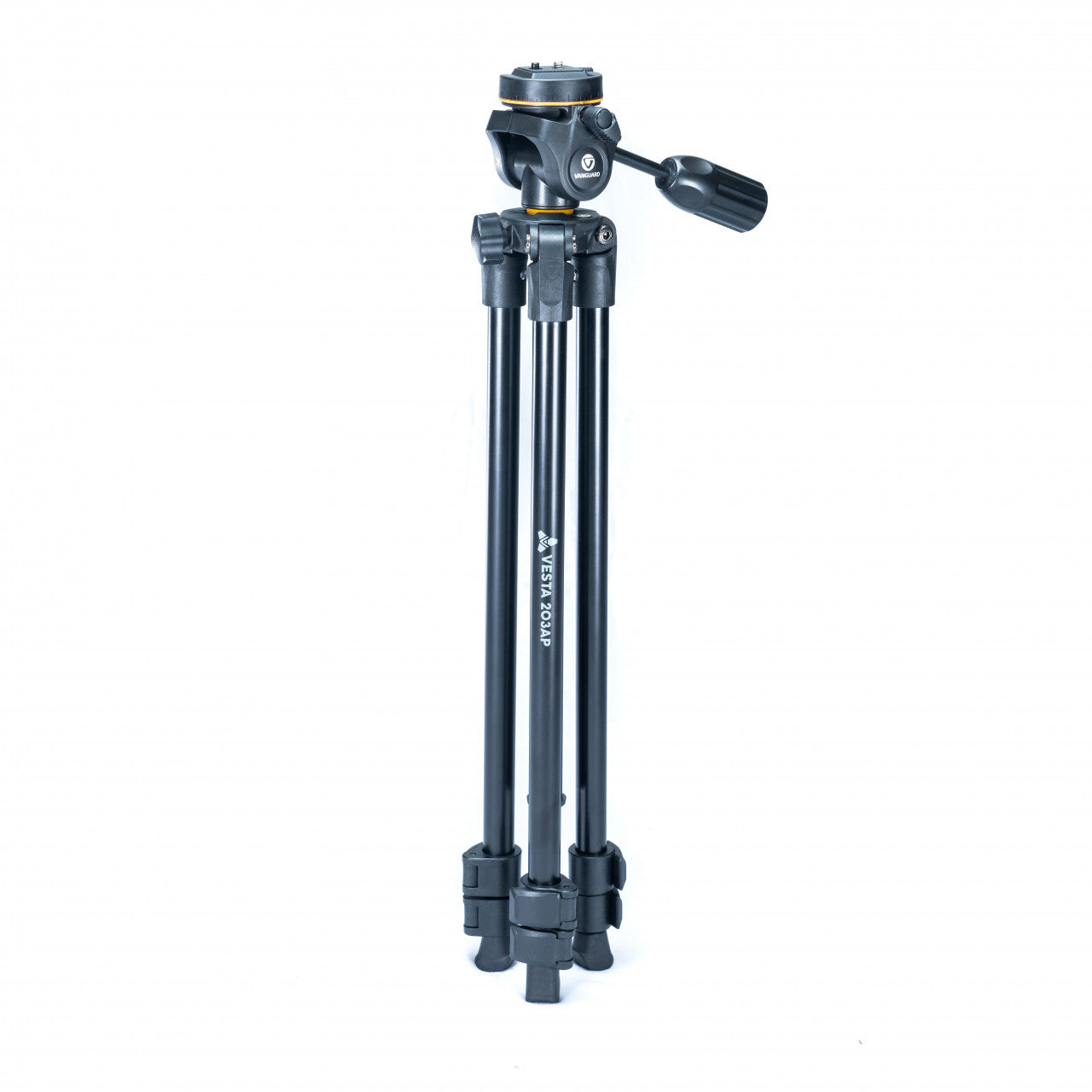 Vesta 203AP Aluminum Pan Head Tripod - Lightweight & Adjustable Camera Tripod for Photography, Videography, and Travel - Perfect for DSLR, Mirrorless, and Smartphone Cameras