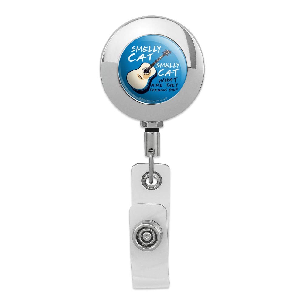 Friends Smelly Cat Song ID Badge Holder - Premium Metal Clip for Work & Events