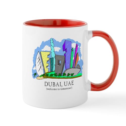 White/Red Inside - Dubai, UAE Mug