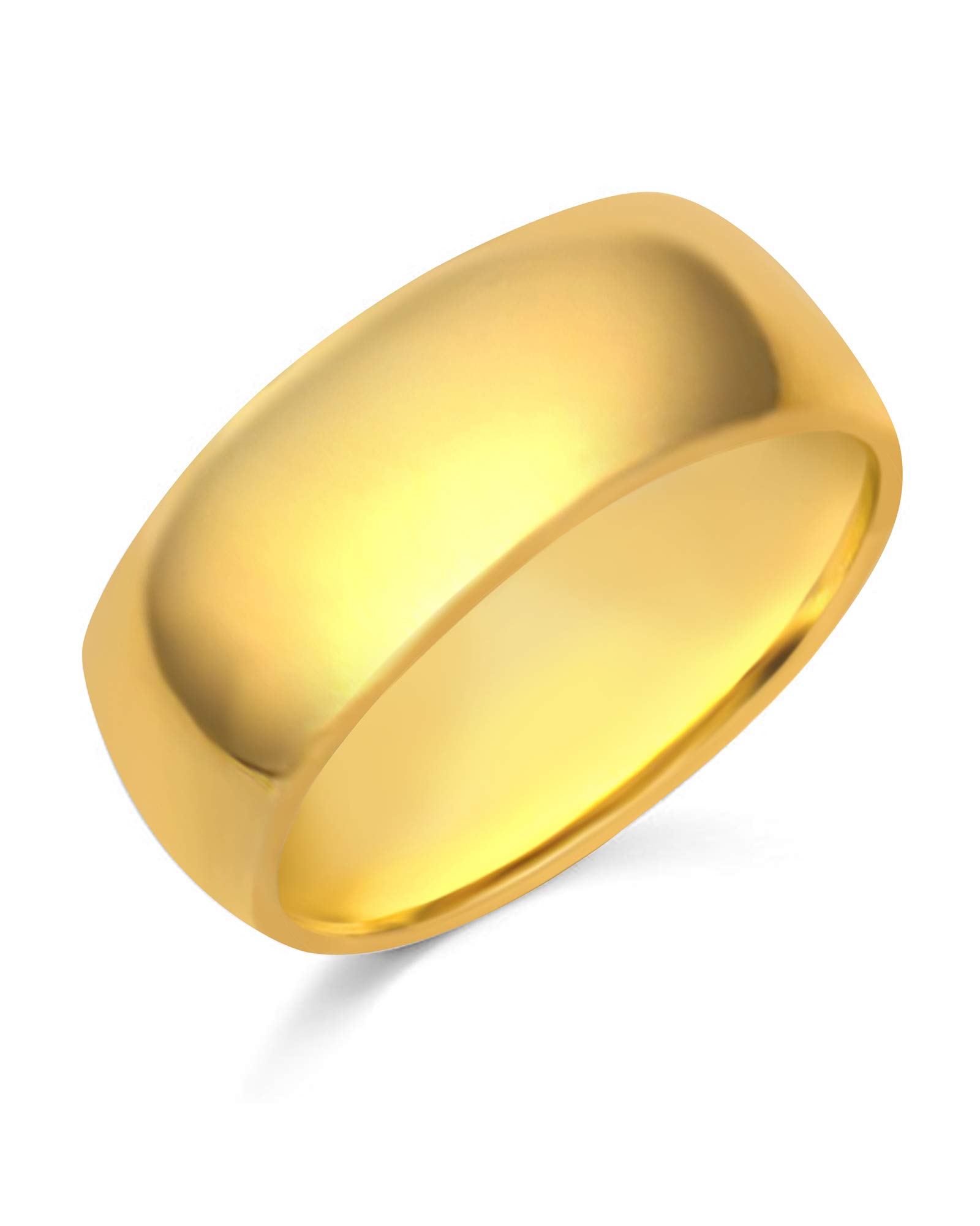 10K Solid Gold Comfort Fit Wedding Band - 2MM to 8MM High Polished Unisex Ring for Men & Women | Anniversary, Engagement, Promise Ring Gift | White Gold & Yellow Gold Options with Jewelry Box
