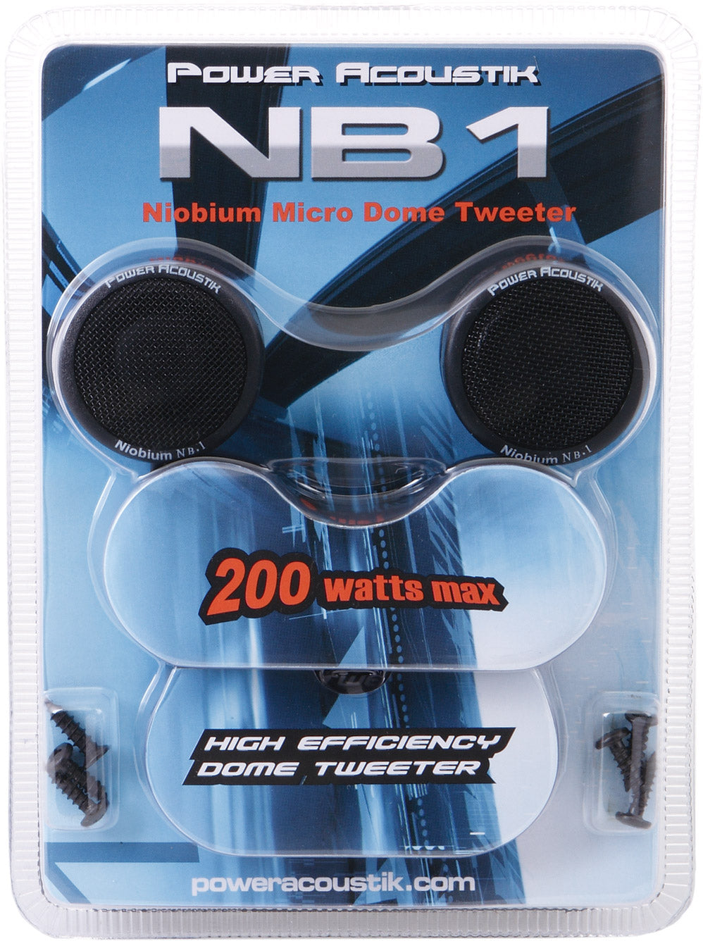 Power Acoustik NB-1 1 Inch Micro Dome Tweeters - Surface & Angle Mount Car Audio Speakers for Crystal Clear Highs | Perfect for Car Stereo Upgrades & Home Theater Systems