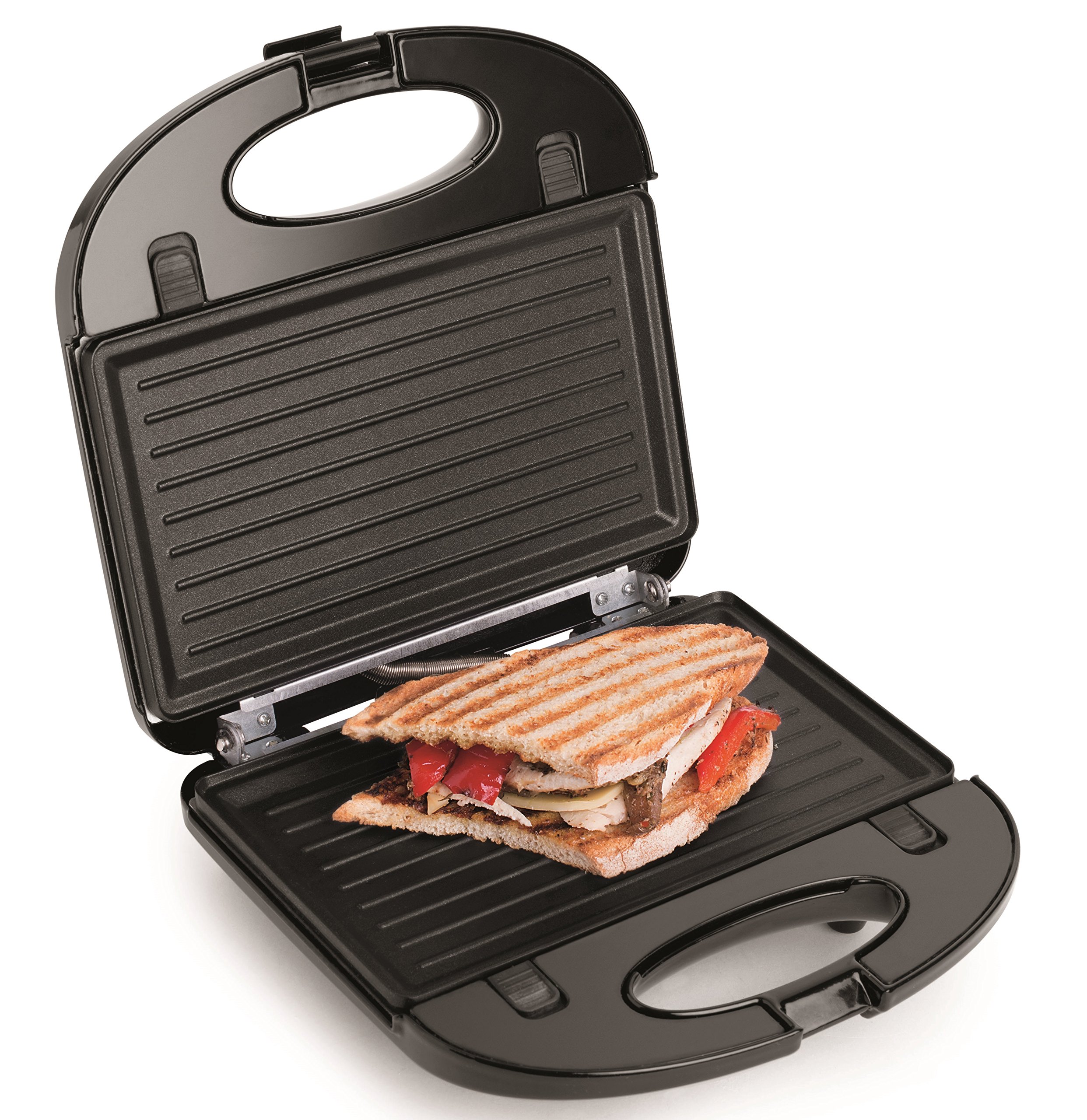 Salton 3-in-1 Pocket Sandwich Maker - Compact Stainless Steel Grill & Panini Press (2.262 kg) - Perfect for Home, Office & Camping Breakfasts