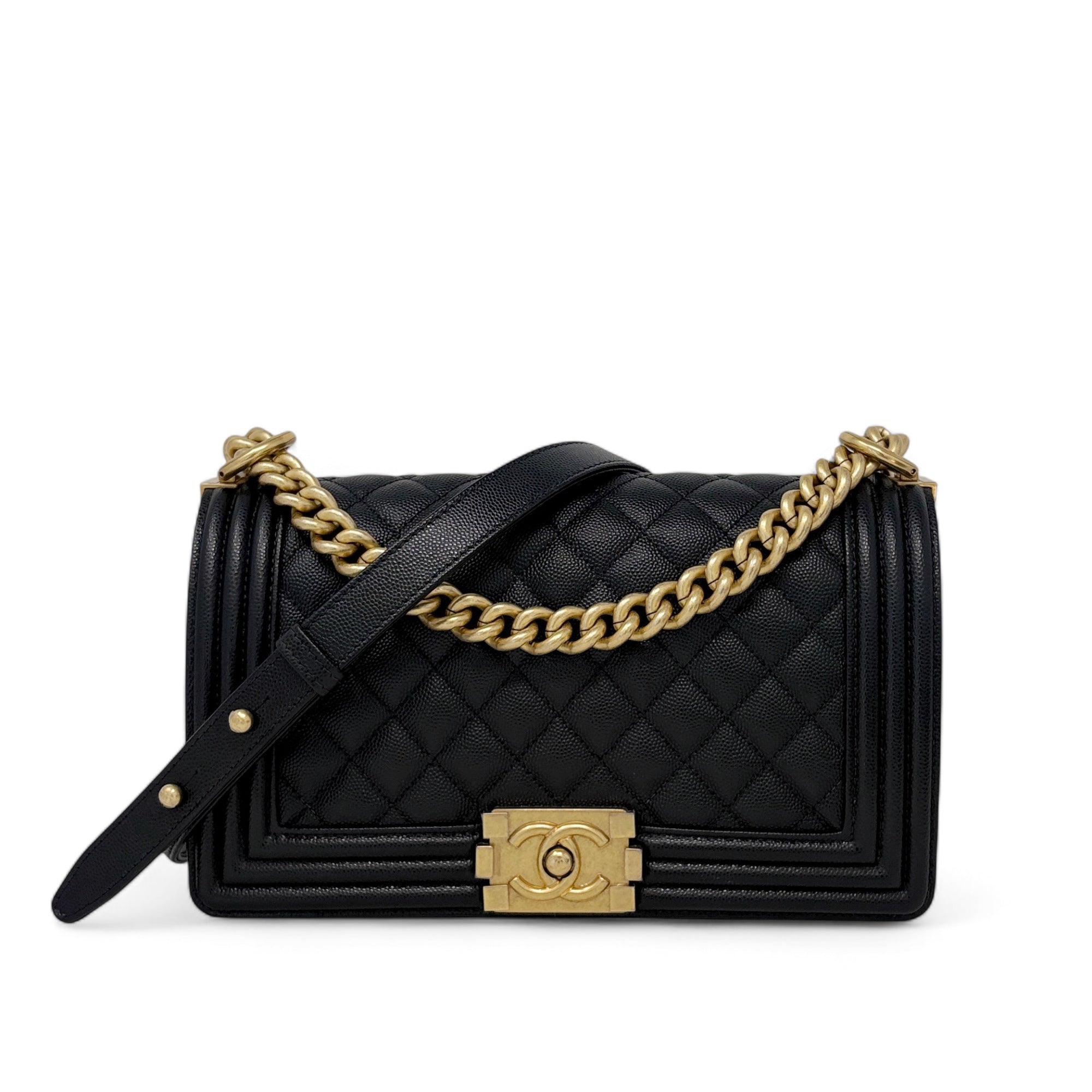 Chanel Black Medium Boy Bag - Luxury Designer Handbag for Women, Perfect for Parties, Dates & Everyday Use
