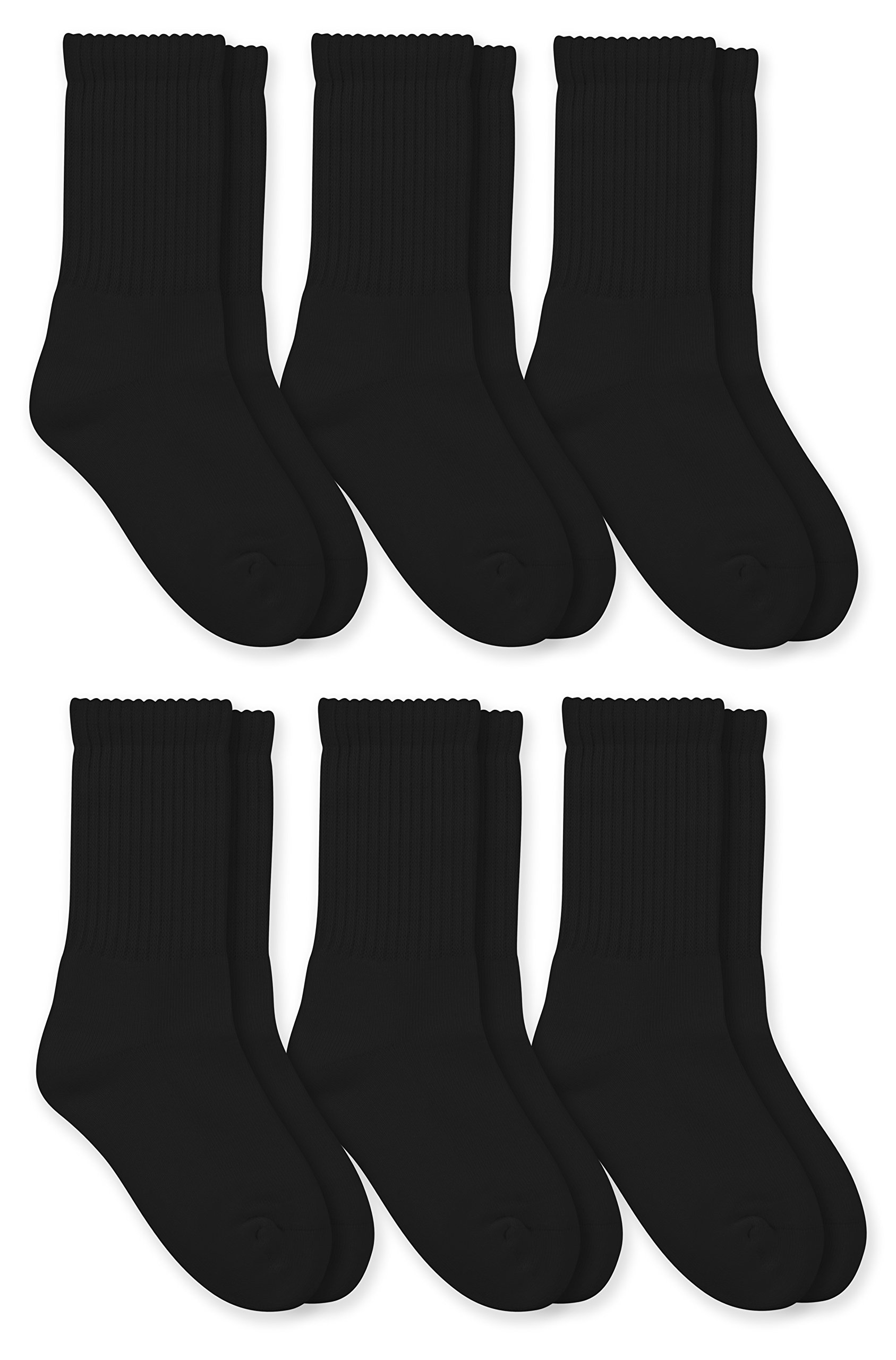 Men's Breathable Cotton Golf Socks - 6 Pair Pack with Cushioned Sole for Comfort & Performance - Ideal for Sports, Running, and Casual Wear