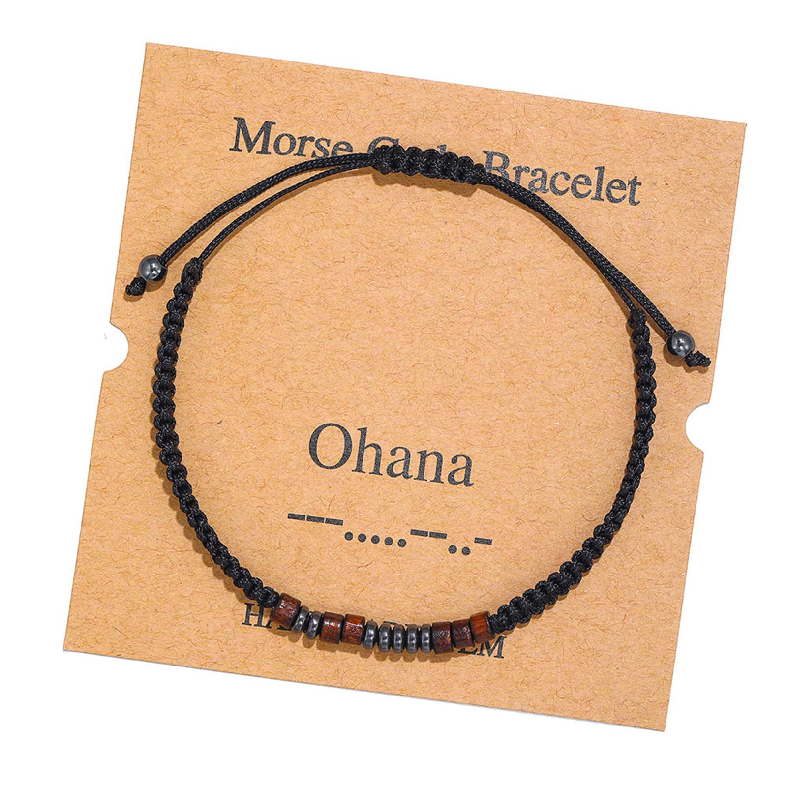 COLORFUL BLING Inspirational Graduation Morse Code Beaded Bracelet - Adjustable Wrap Strand Rope Bracelet for Women & Men, Meaningful Birthday Gift with Ohana Card - Perfect for Graduation, Friendship Jewelry & Daily Wear
