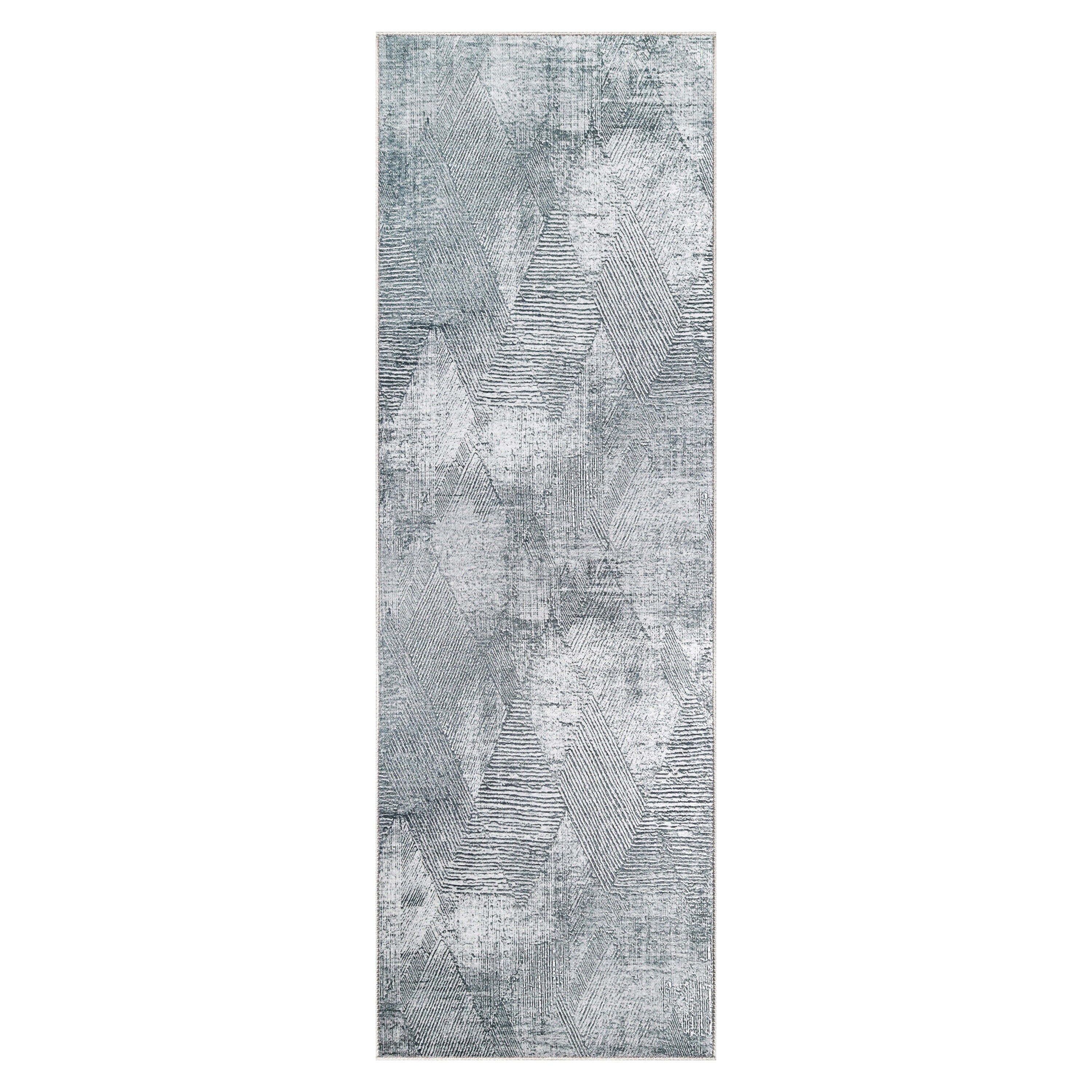 Modern Geometric Power Loomed Indoor Area Rug - Non-Slip Living Room Carpet, Bedroom Runner Rug for Home Decor - Perfect for Living Spaces, Bedrooms & Offices