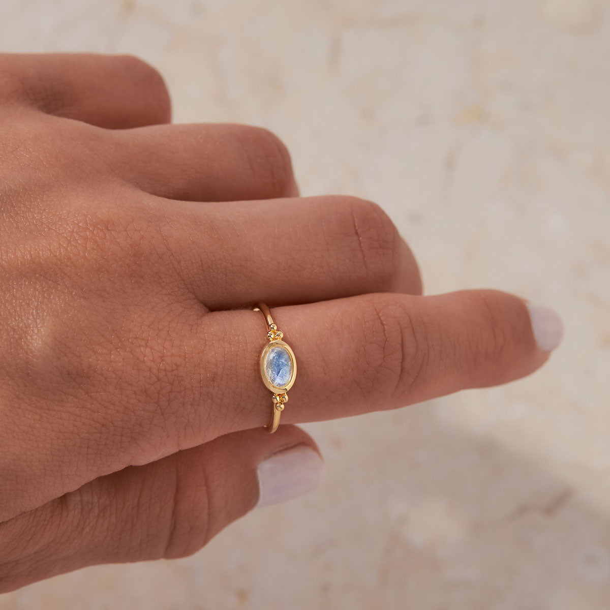 Visionary Moonstone Ring in Gold - Elegant Statement Jewelry for Women | Perfect for Weddings, Parties & Special Occasions