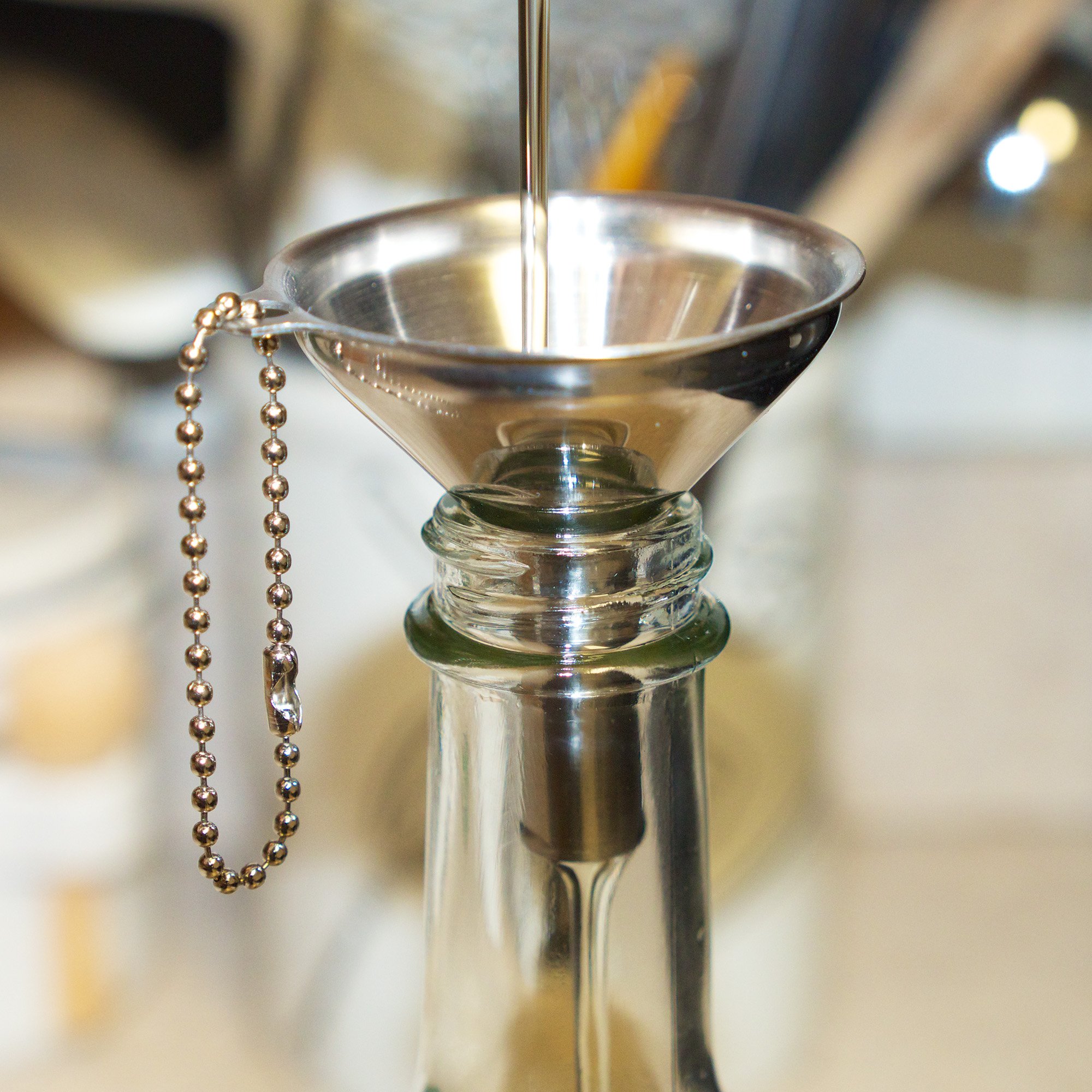 Fox Run Silver Mini Funnel 2-Inch - Small Stainless Steel Kitchen Funnel for Spices, Oils, Liquids - Perfect for Baking, Cocktails, DIY Crafts & Refilling Bottles