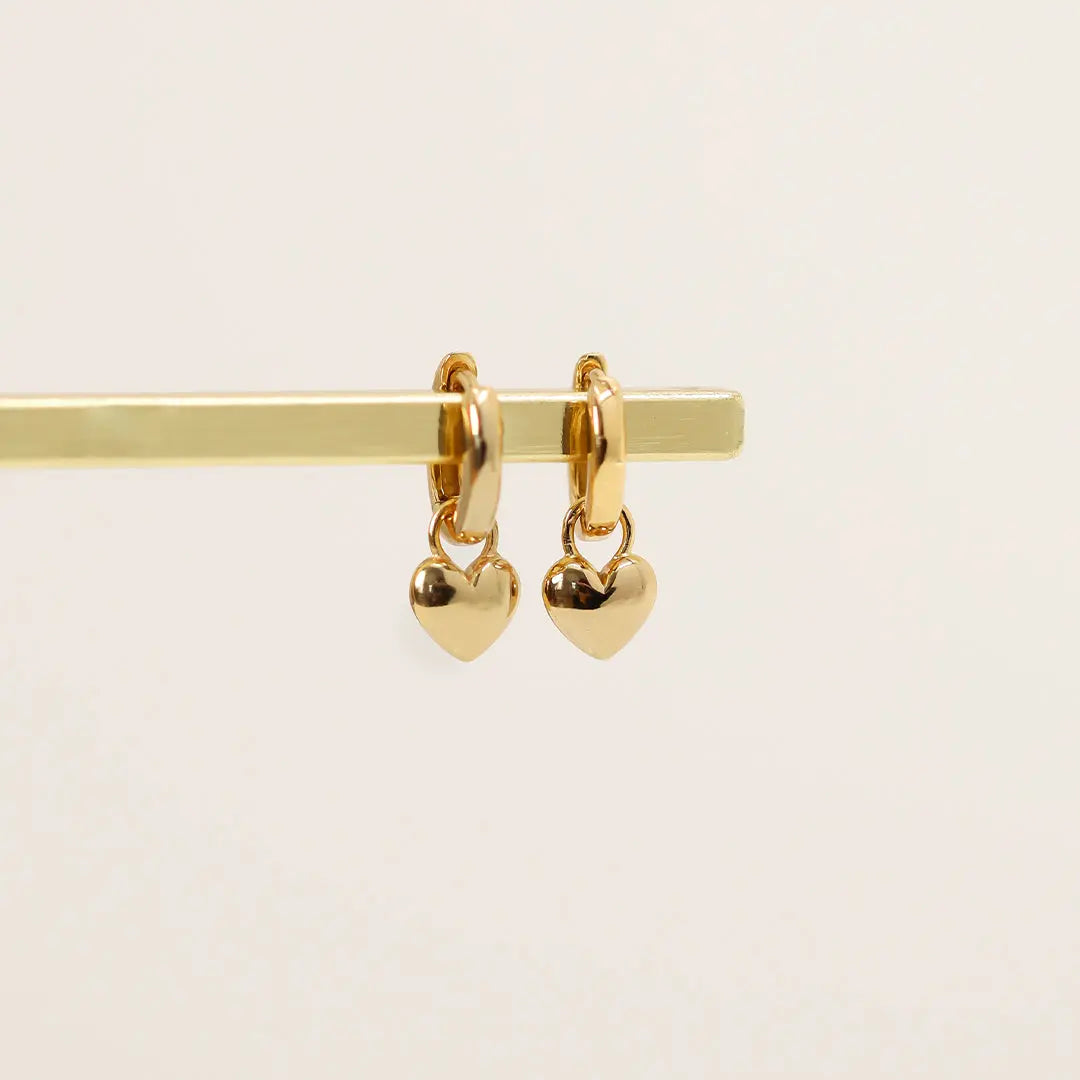 Behold Heart Plain Hoops - Minimalist Sterling Silver Hoop Earrings for Women | Perfect for Everyday Wear, Date Nights & Gifting