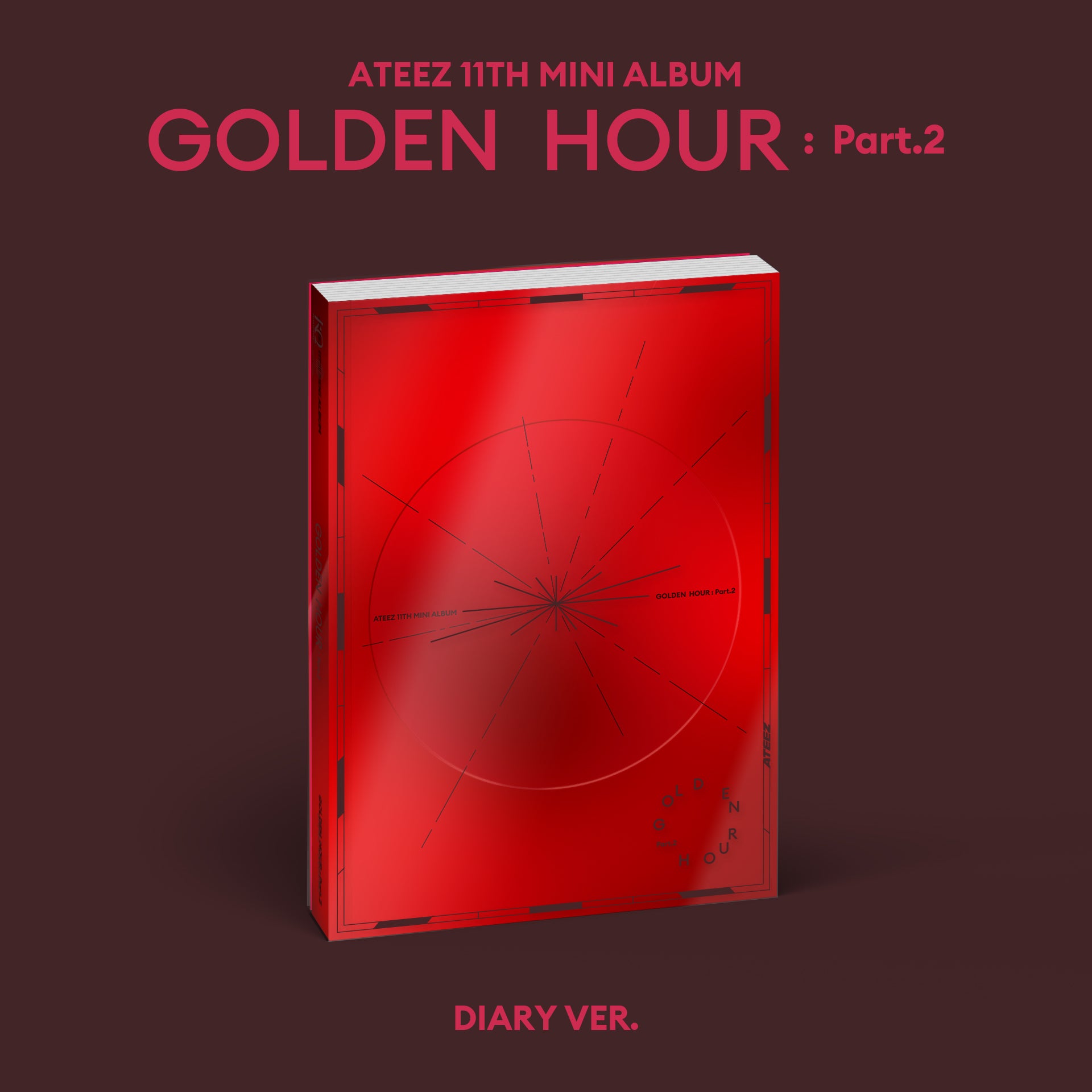 ATEEZ 11th Mini Album 'GOLDEN HOUR : PART.2' - K-Pop Music CD with Photobook & Poster - Perfect for K-Pop Fans Collection & Gift Giving