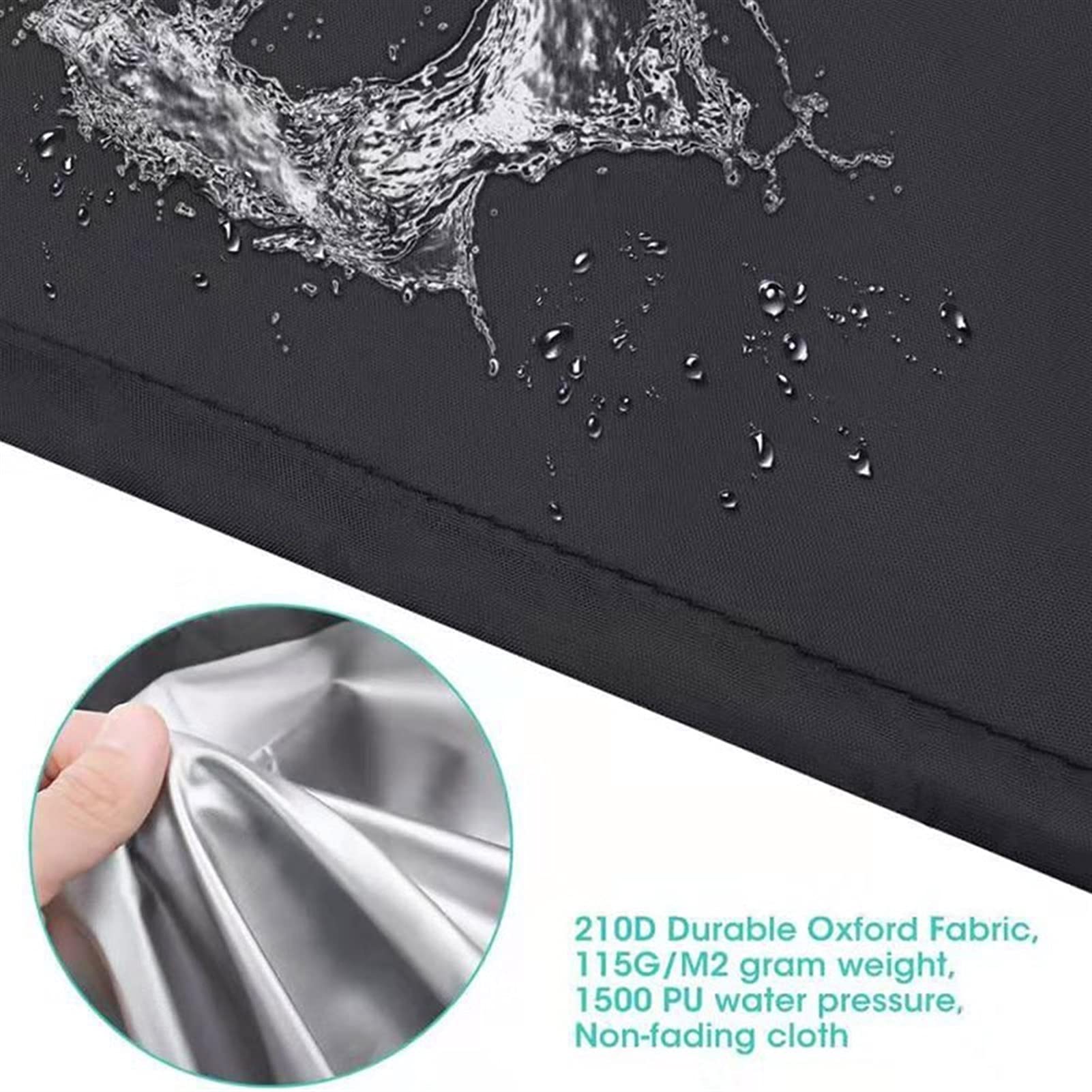 Waterproof Outdoor Sofa Cover - Dustproof & Rainproof Furniture Protector for Rattan Chairs, Tables & Sofas - Patio Garden Furniture Cover - Black (152x104x71cm) - Perfect for Backyard, Deck & Poolside Use