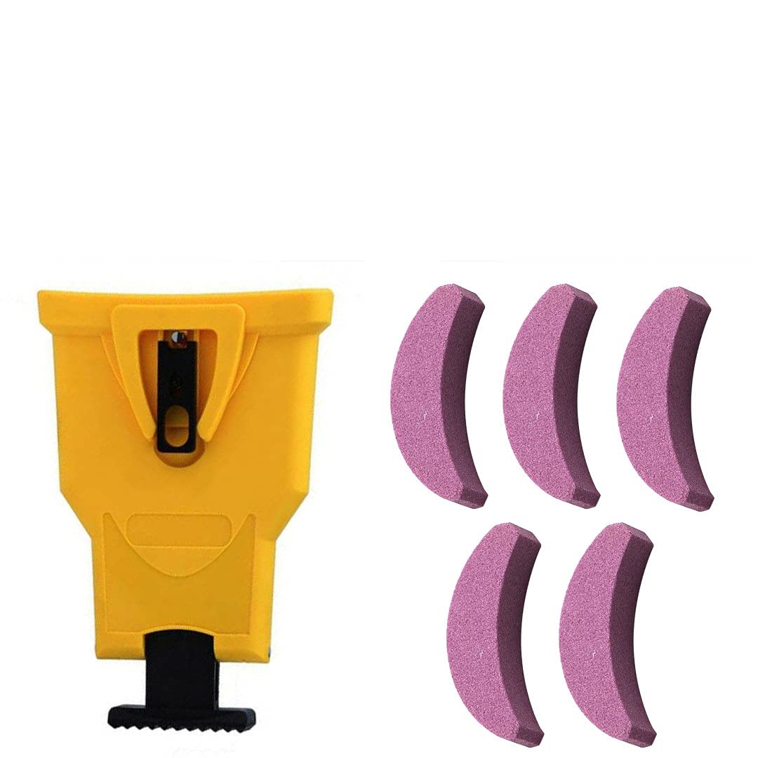 5Pcs Chainsaw Sharpener Kit - Portable Saw Chain Grinder with Abrasive Stones for Woodworking | Ideal for Chainsaw Maintenance & DIY Projects