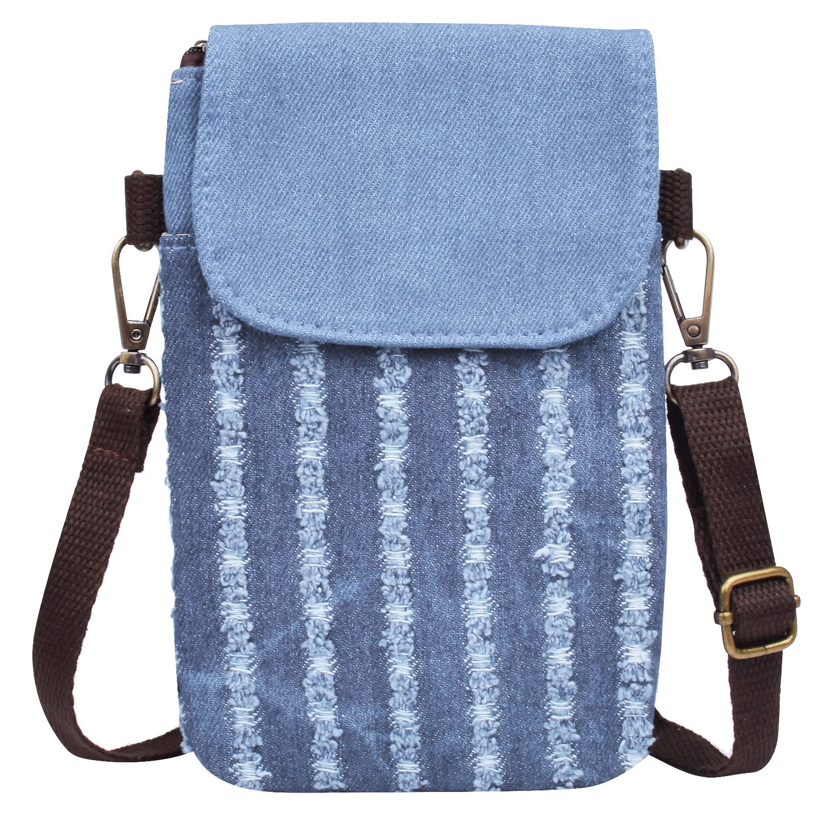 WITERY Small Canvas Crossbody Phone Purse Wallet - Handmade Adjustable Shoulder Strap Cute Cell Phone Bag for Women | Perfect for Travel, Shopping & Everyday Use