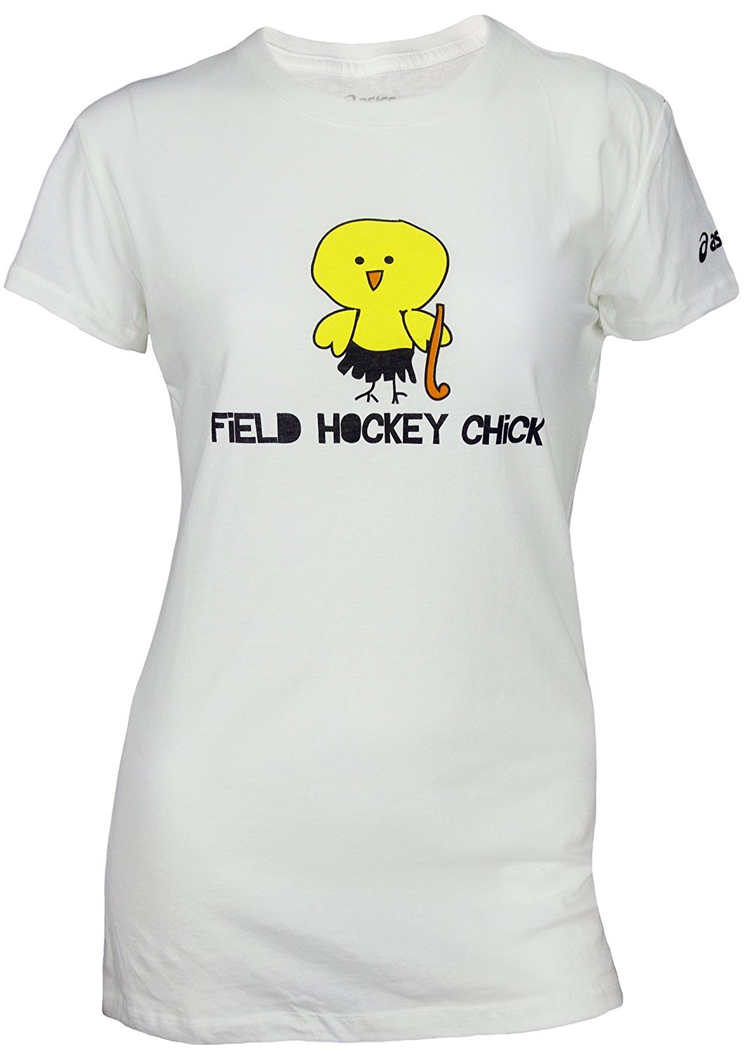 ASICS Women's Field Hockey Chick Tee - Breathable White Performance Shirt for Hockey Players | Perfect for Training, Games & Team Sports
