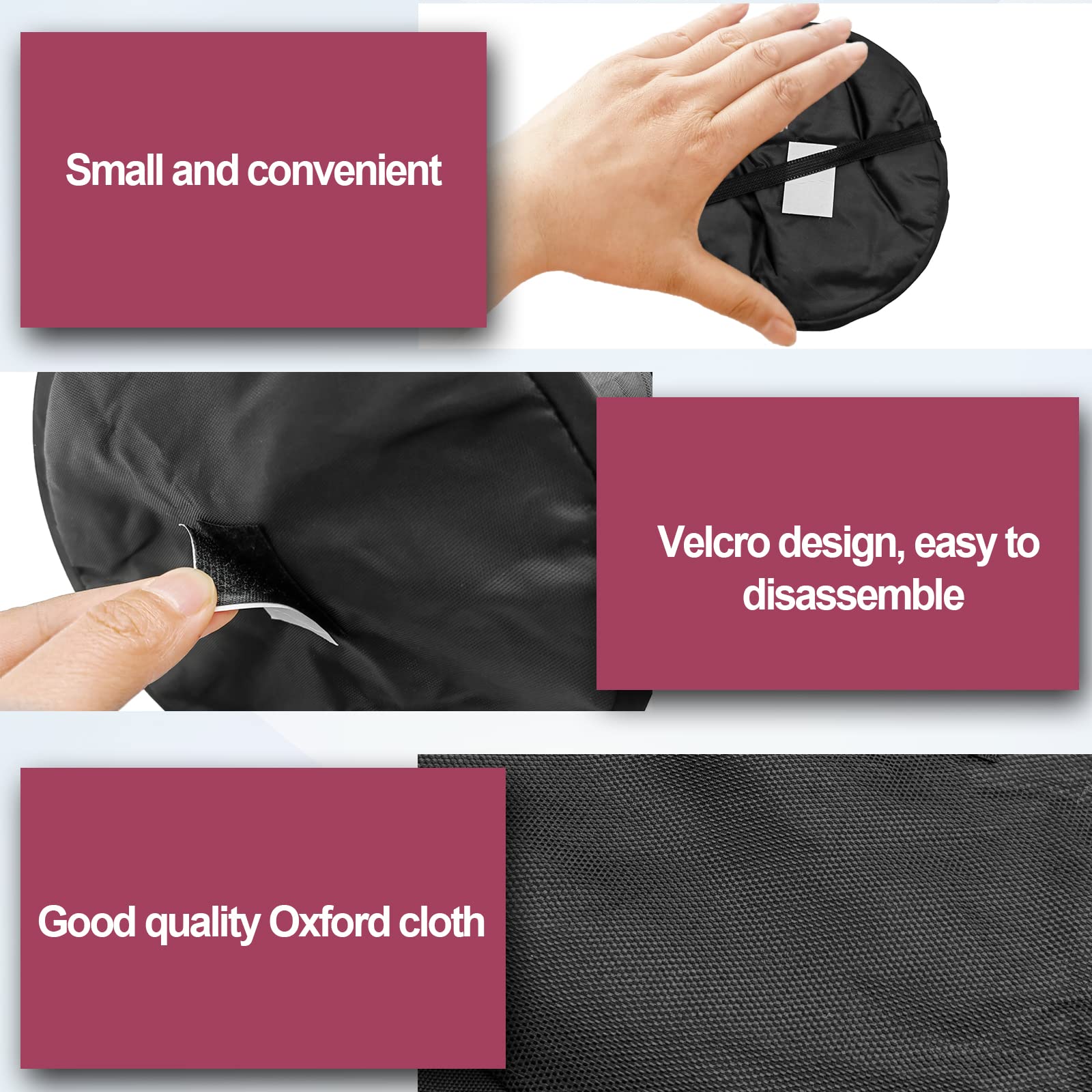 Waterproof Collapsible Car Trash Can - Hanging Pop-Up Vehicle Garbage Bin for Cars, Trucks, SUVs & Minivans | Portable Oxford Cloth Trash Bag | Perfect for Road Trips, Commuting & Family Travel (1 Pack, Black)