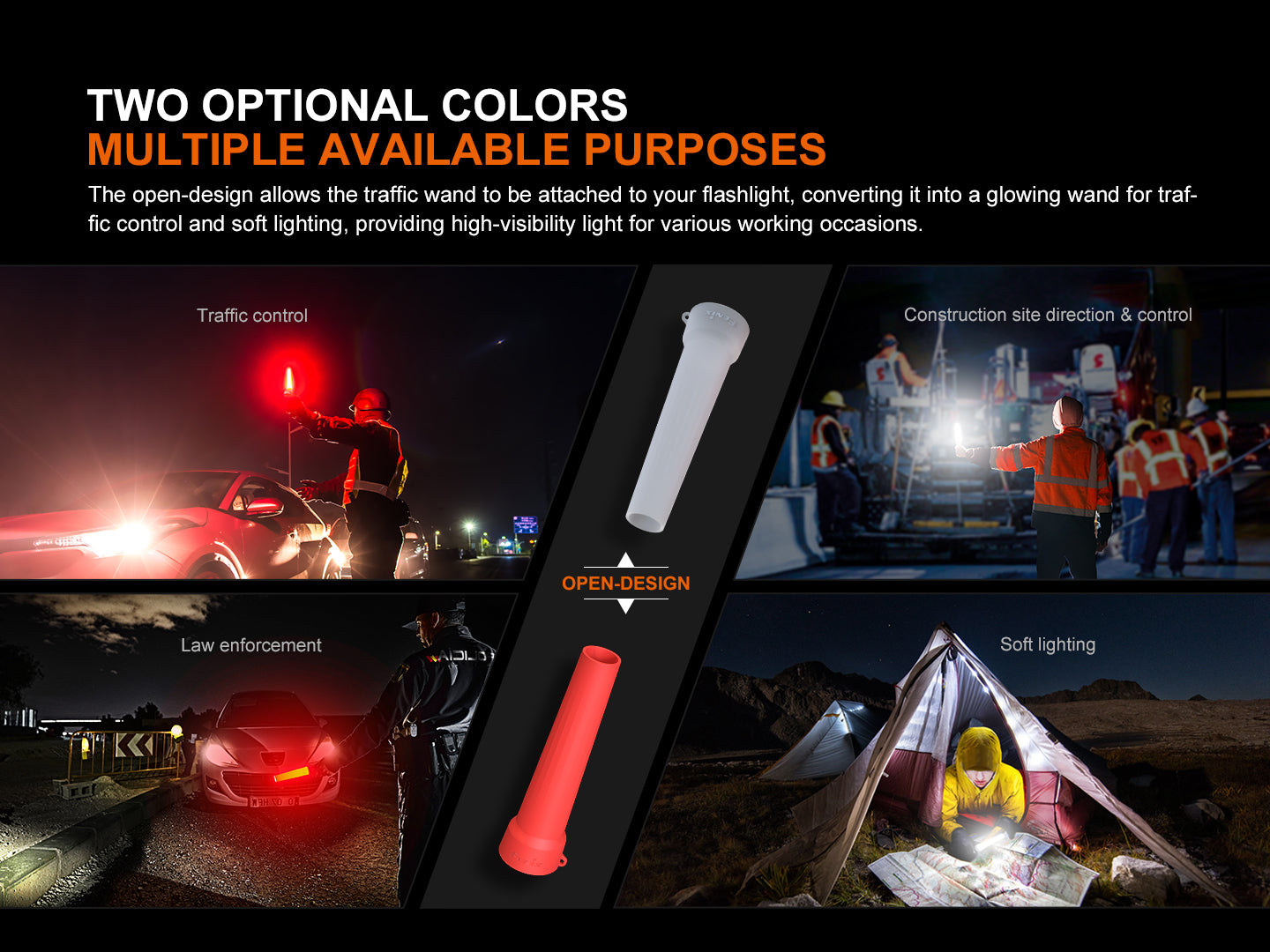 Fenix AOT 04 High Visibility Silicone Traffic Control Wand - Perfect for Road Safety, Construction Sites & Emergency Signaling