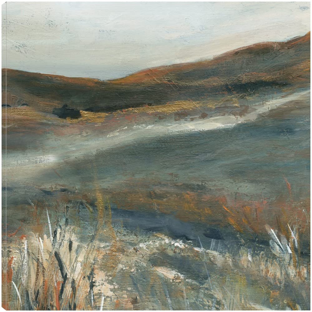 Copper Dusk II Canvas Wall Art - Handmade Fine Art Painting by Carol Robinson - 22x22 Inches - Ready to Hang - Perfect for Living Room, Bedroom, Office Decor - Modern Home & Wall Decor for Bathroom, Kitchen, Dining Room - Ideal Gift for Housewarming & Interior Design