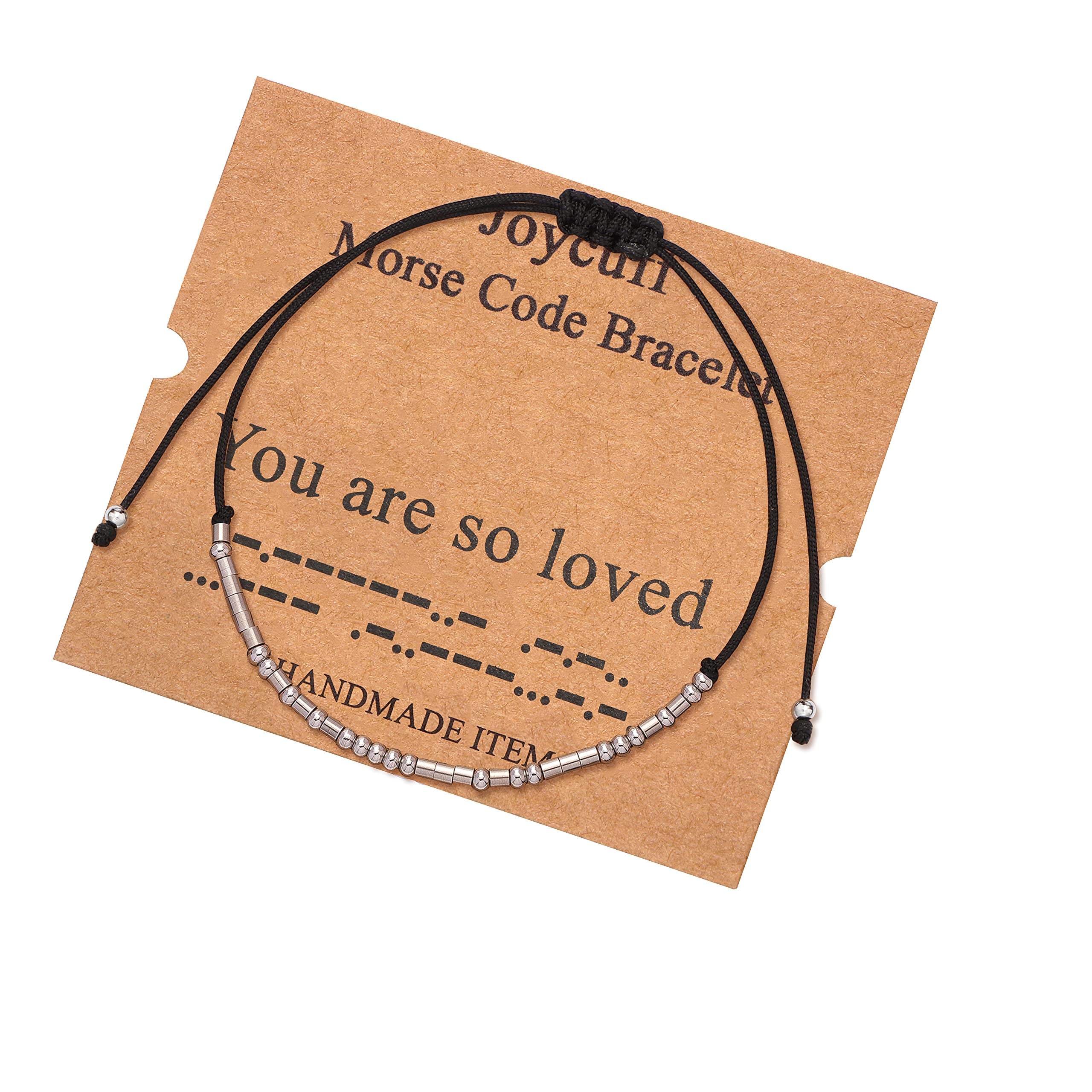 JoycuFF Morse Code Bracelets for Women - Unique Handmade Silk Wrap Jewelry, Thoughtful Funny Gifts for Her, Girlfriend, Wife | Perfect for Anniversary, Birthday, Valentine's Day & Everyday Wear