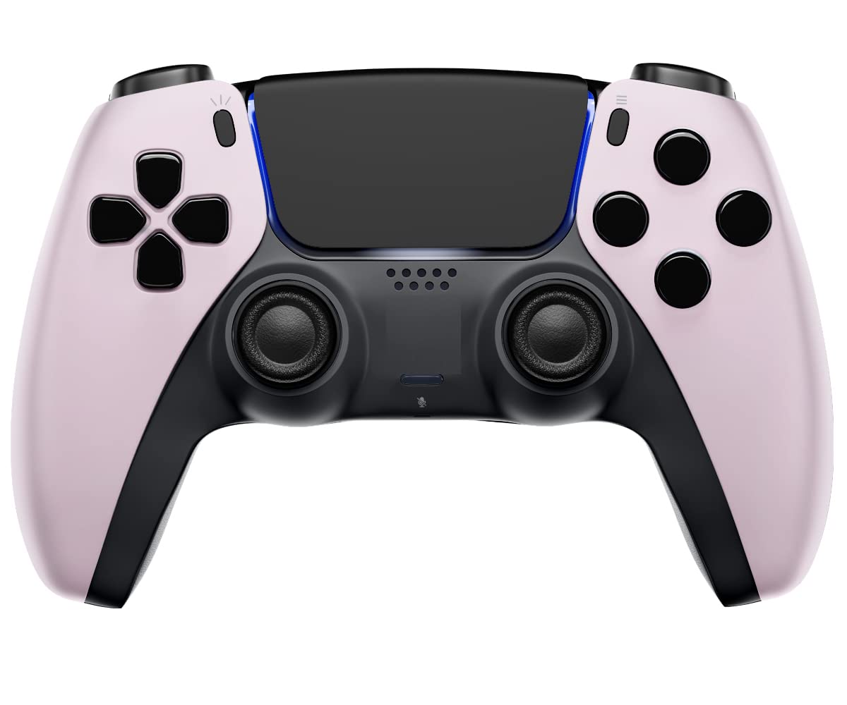 MODDEDZONE Wireless PS5 Controller with Exclusive Designs - Compatible with PlayStation 5 & PC - Premium Gaming Gift for Christmas - Handcrafted in USA (Soft Sakura) - Perfect for Competitive Gaming & Long Play Sessions