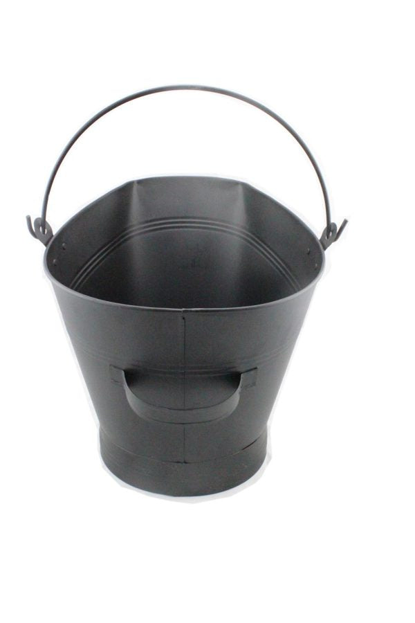 VODA Fireplace Bucket VDTT406 - Heavy Duty Metal Ash Bucket for Fireplace, Wood Stove, and Campfire Cleanup - Perfect for Indoor and Outdoor Use