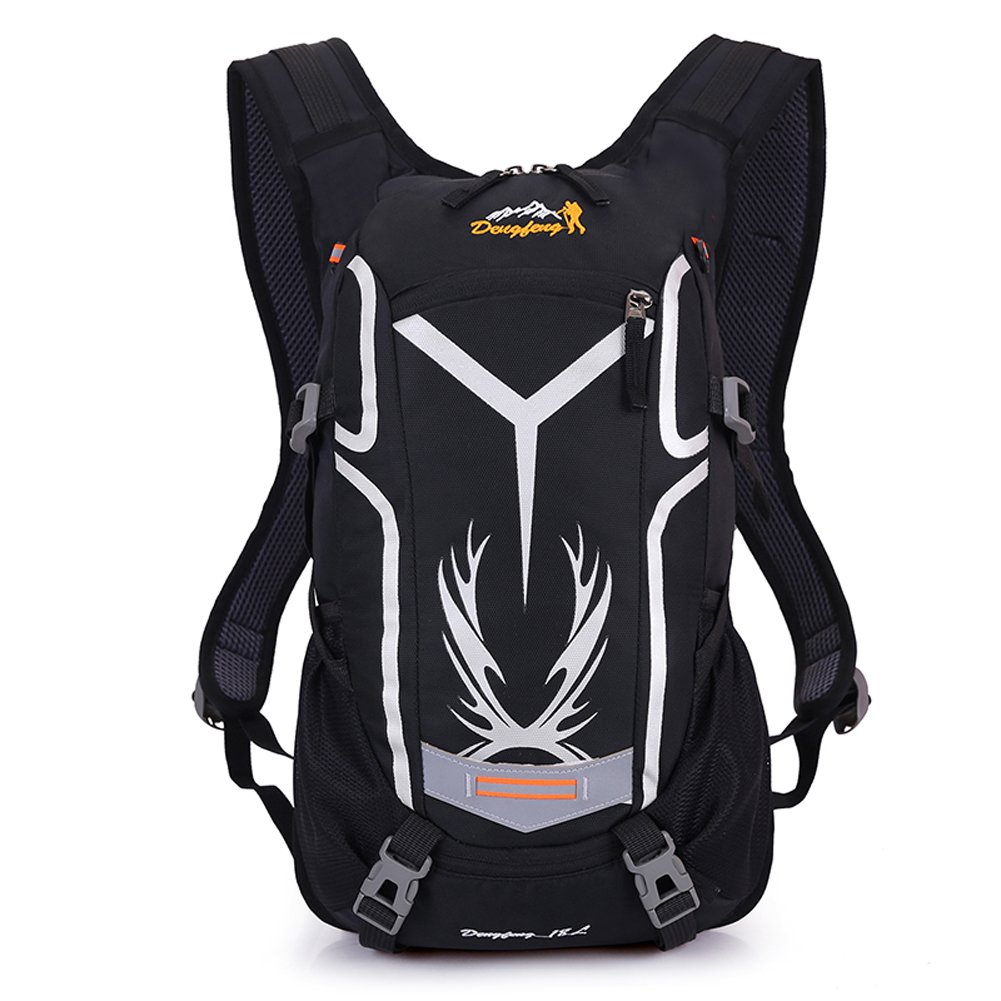 Waterproof Nylon Camping Backpack for Hiking, Travel, Cycling & Mountaineering - Lightweight Unisex Laptop Backpack (Black) - Perfect for Outdoor Adventures, Commuting & Daily Use