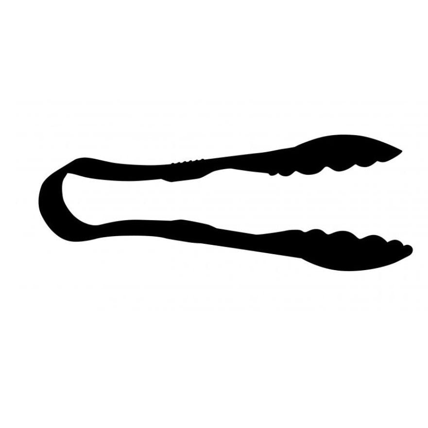 Nella 9 Scallop Grip Serving Tongs - Black Stainless Steel Kitchen Utensils for Salad, BBQ, Buffet & Party Serving - Perfect for Restaurants, Catering & Home Use