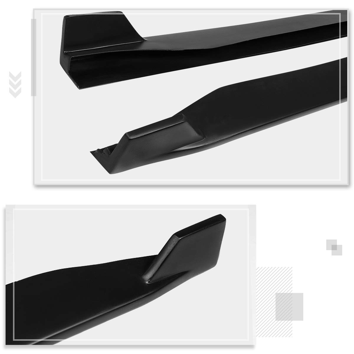 ABS Lower Side Skirts Underbody Rocker Panel Extension Splitter Lip Body Kit for 2015-2017 Ford Mustang - Enhance Style & Aerodynamics for Street & Track Performance